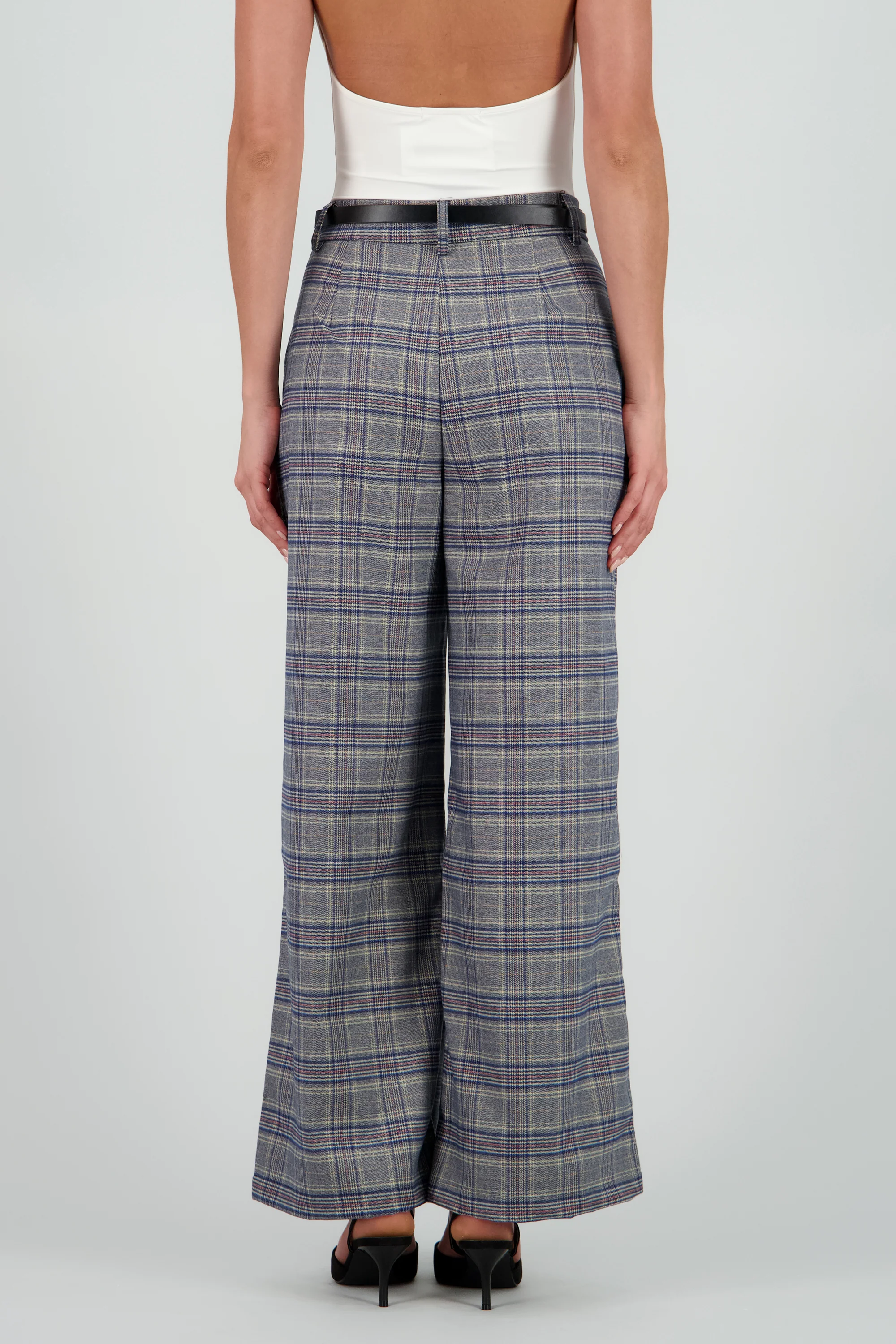Pantalon recto cuadros detalle pinzas - Image 4