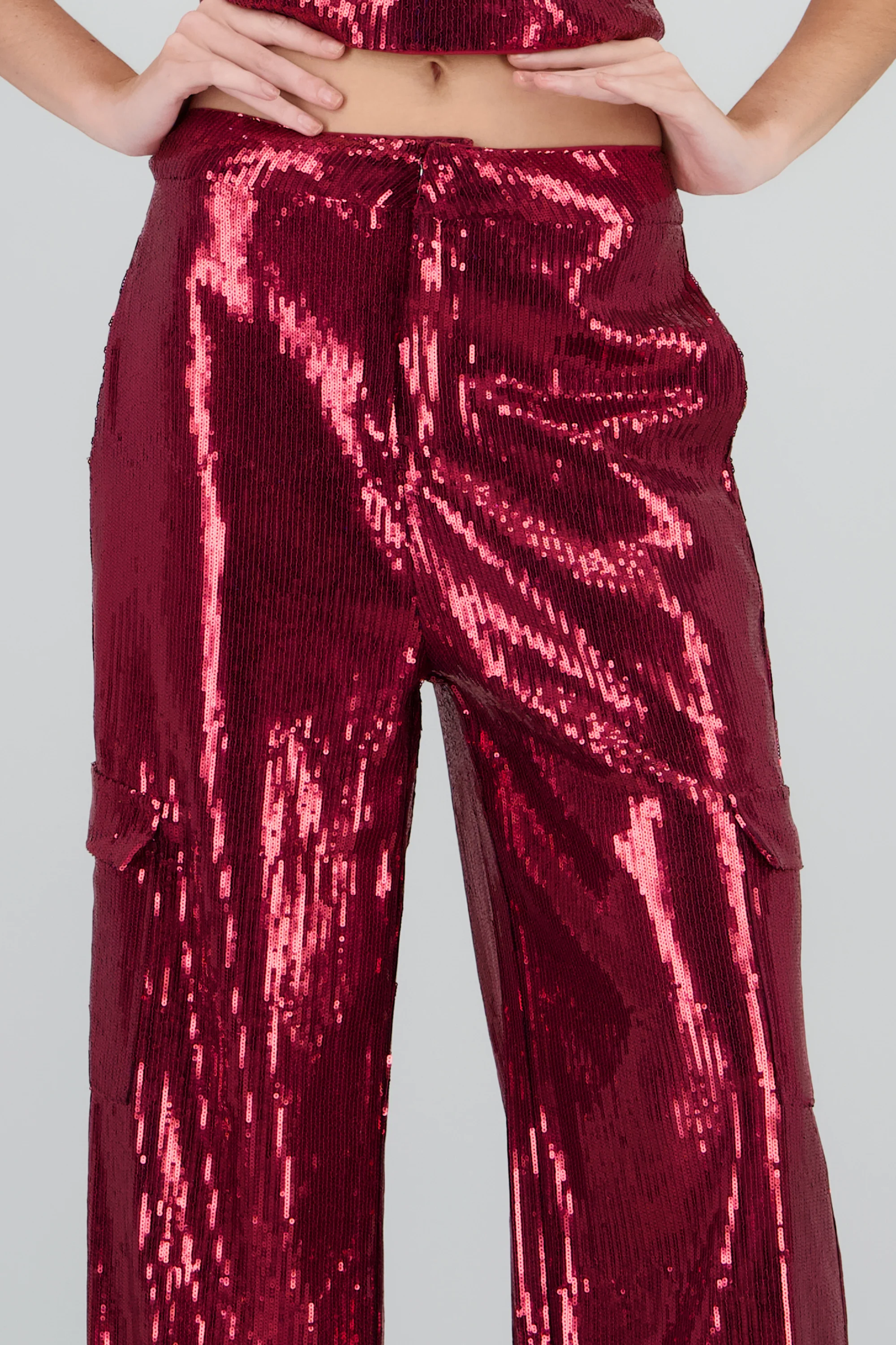 Pantalon recto de lentejuela - Image 5