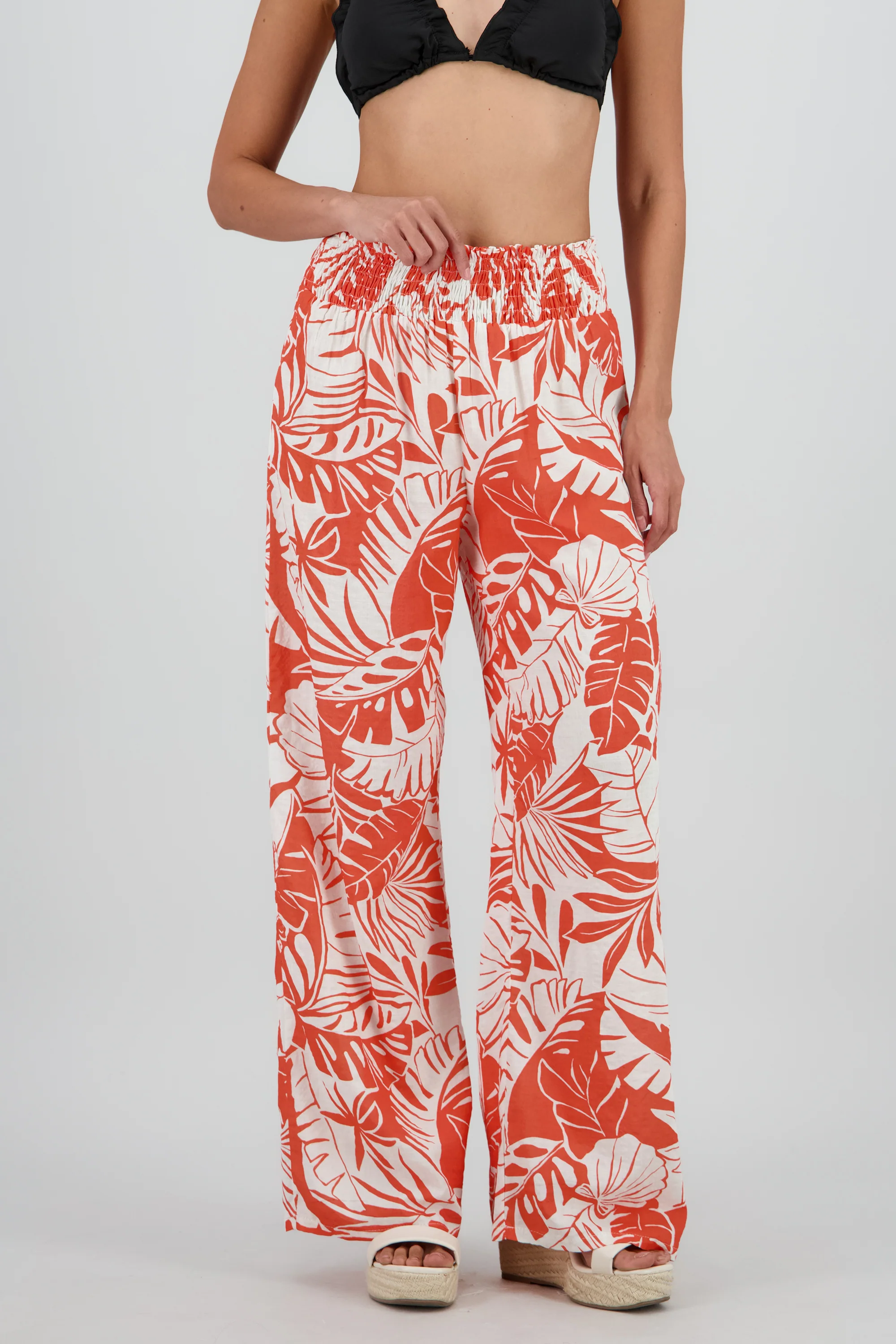 Pantalon recto detalle smock ancho - Image 2