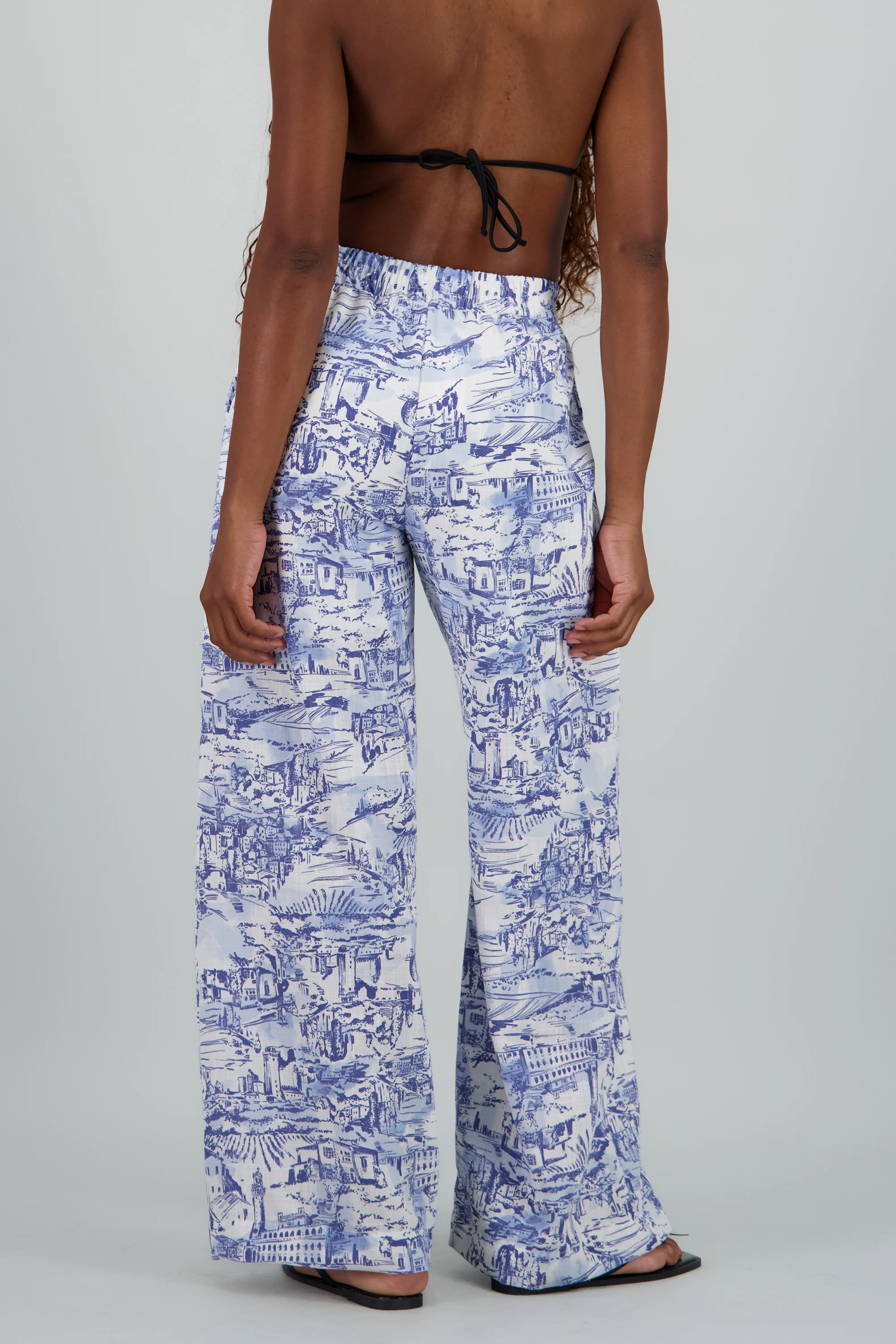 Pantalon recto estampado detalle elastico - Image 4