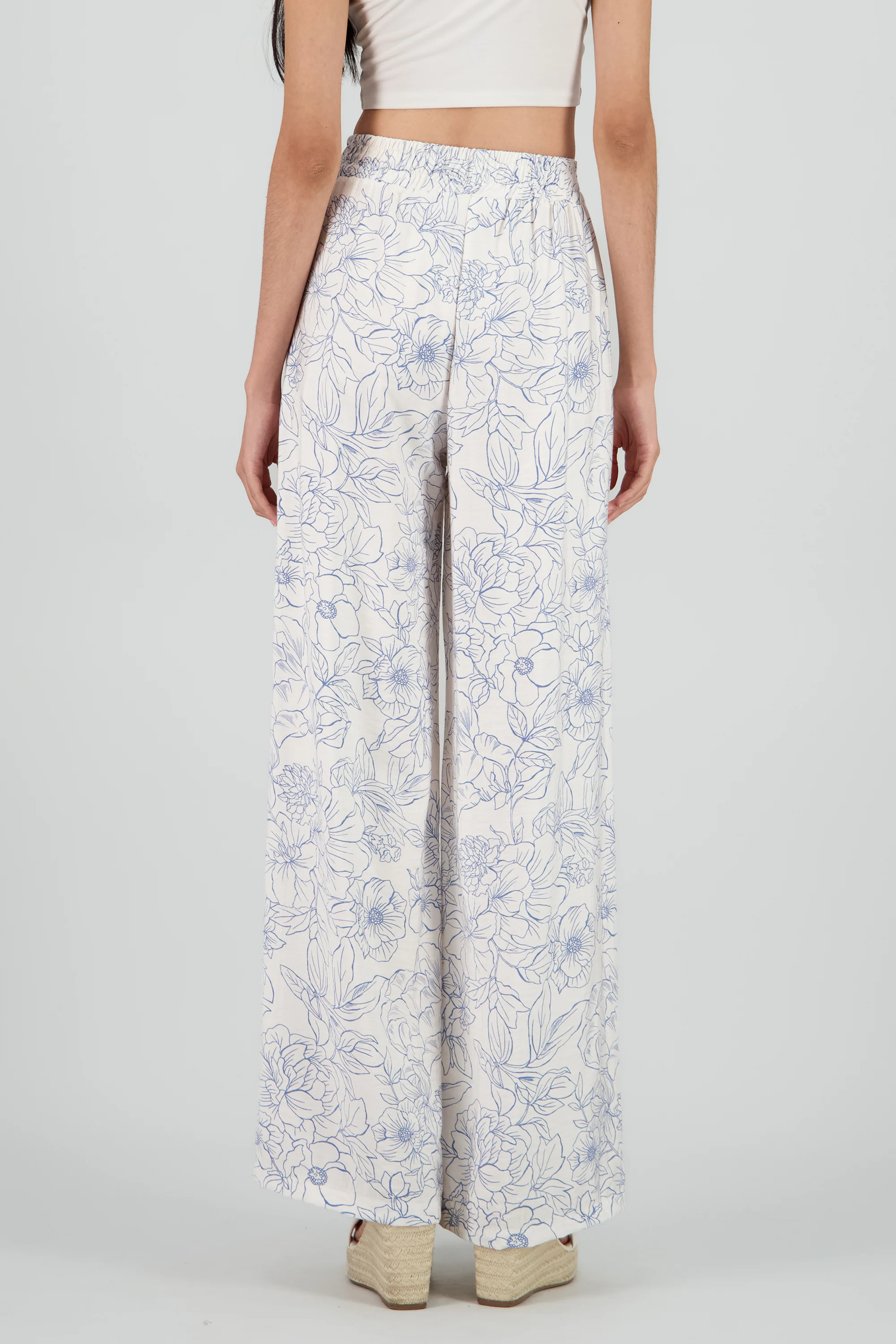 Pantalon recto estampado flores - Image 4