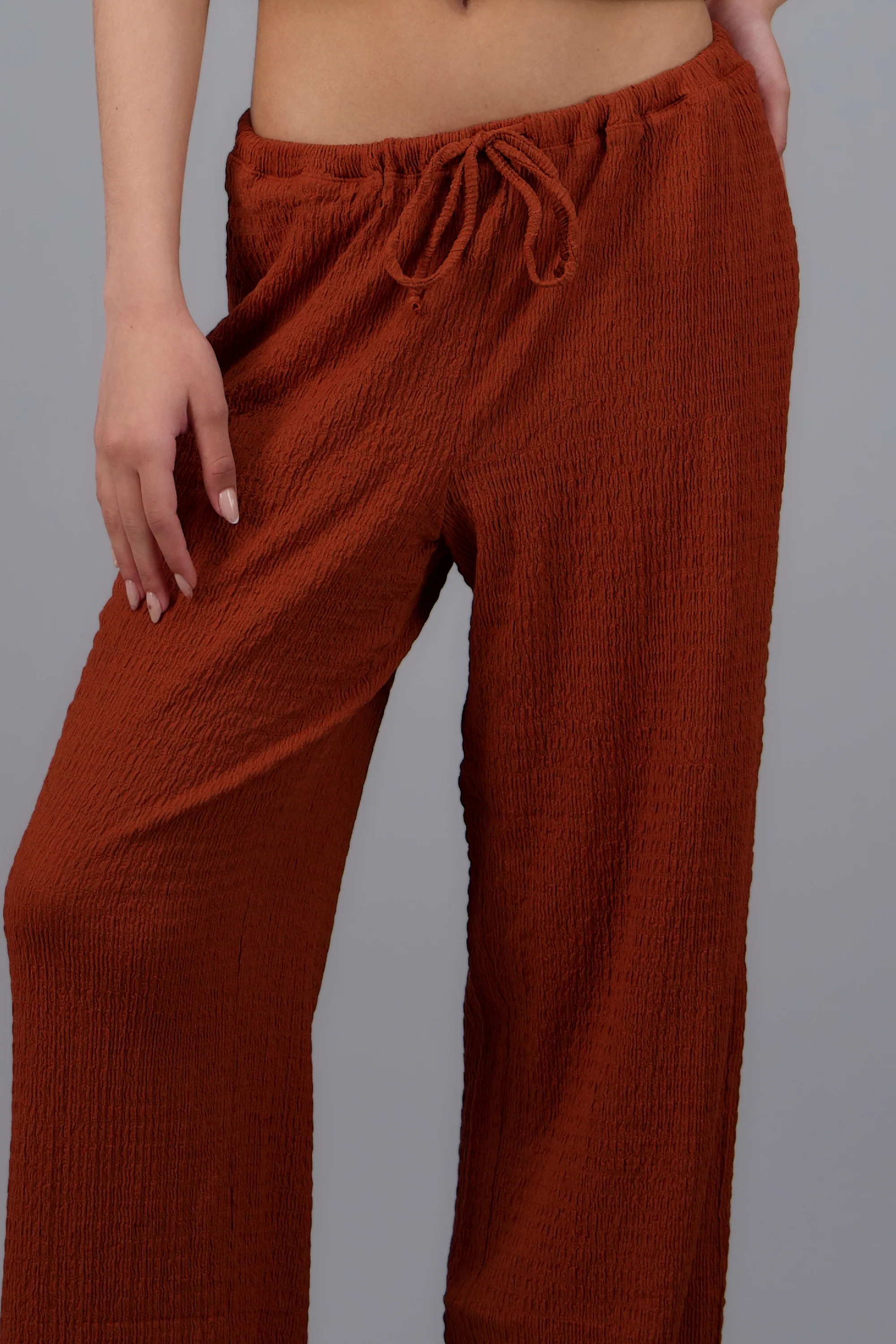 Pantalon recto ligero detalle textura - Image 5