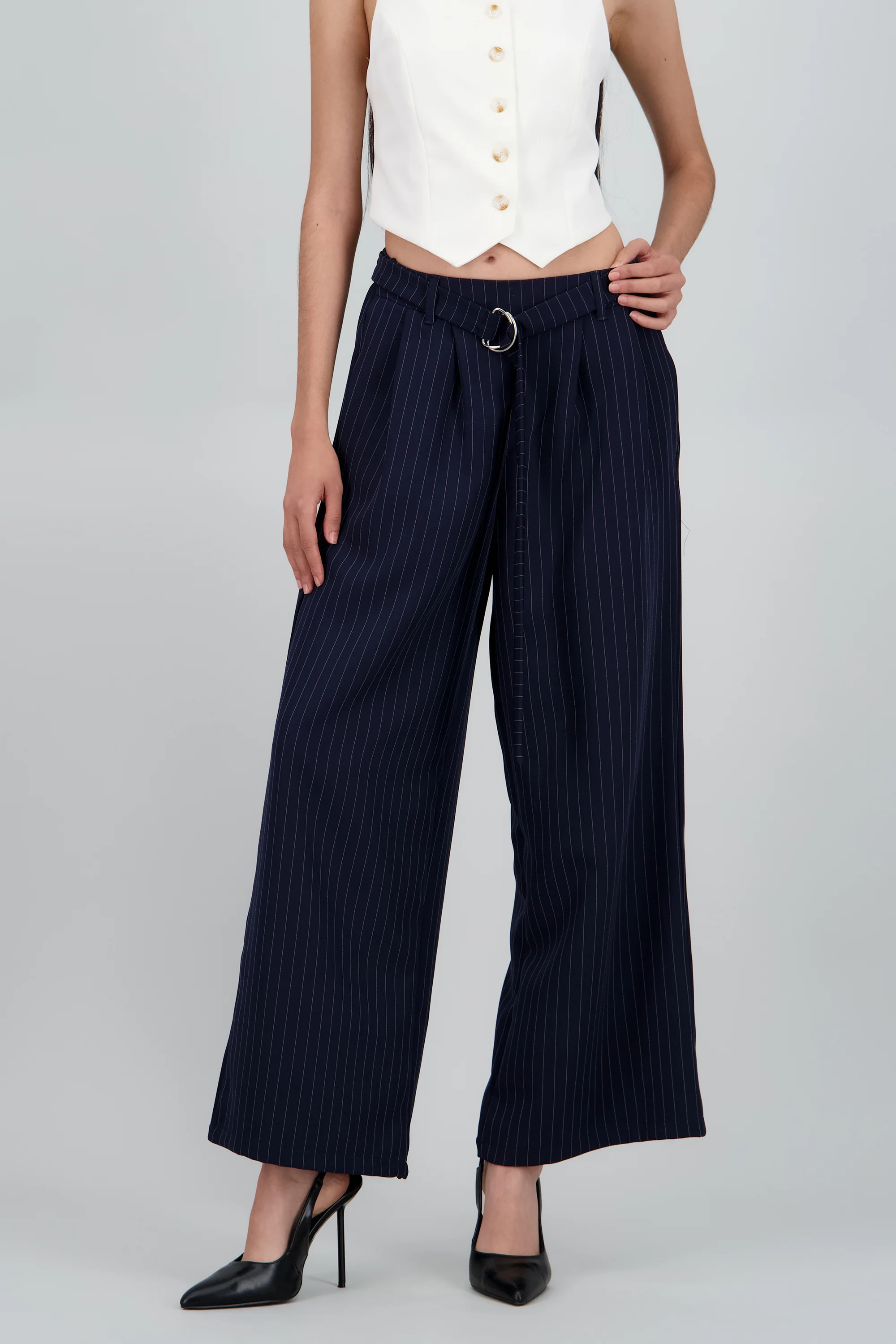 Pantalon sastre cinturon ajustable estampado - Image 2