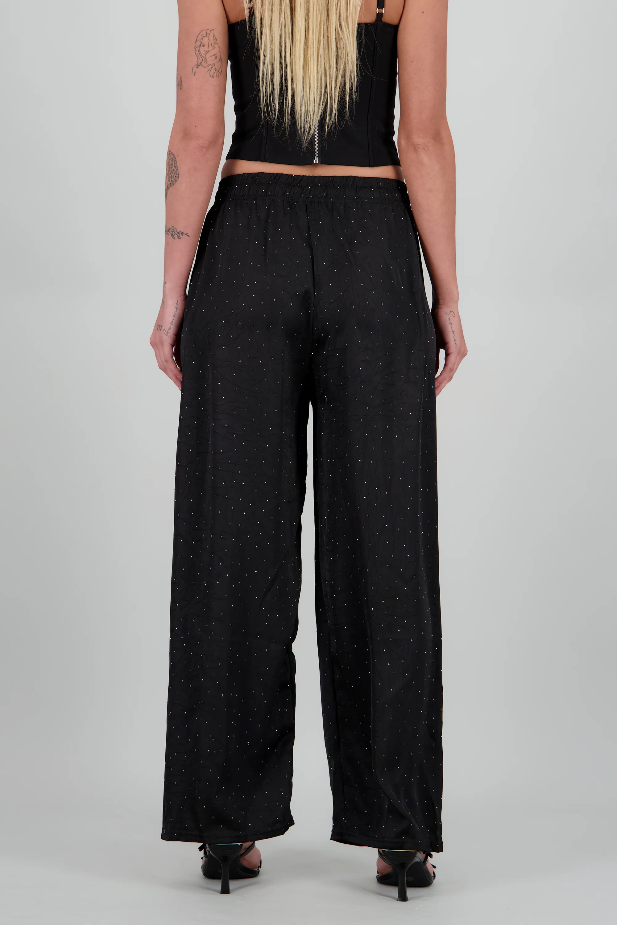 Pantalon satinado brillos - Image 4