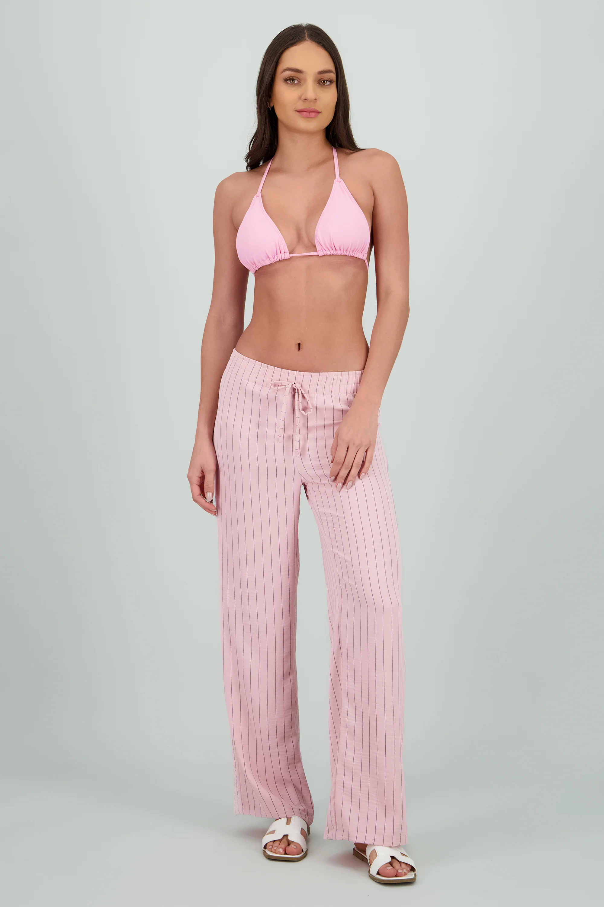 Pantalon textura jareta lineas
