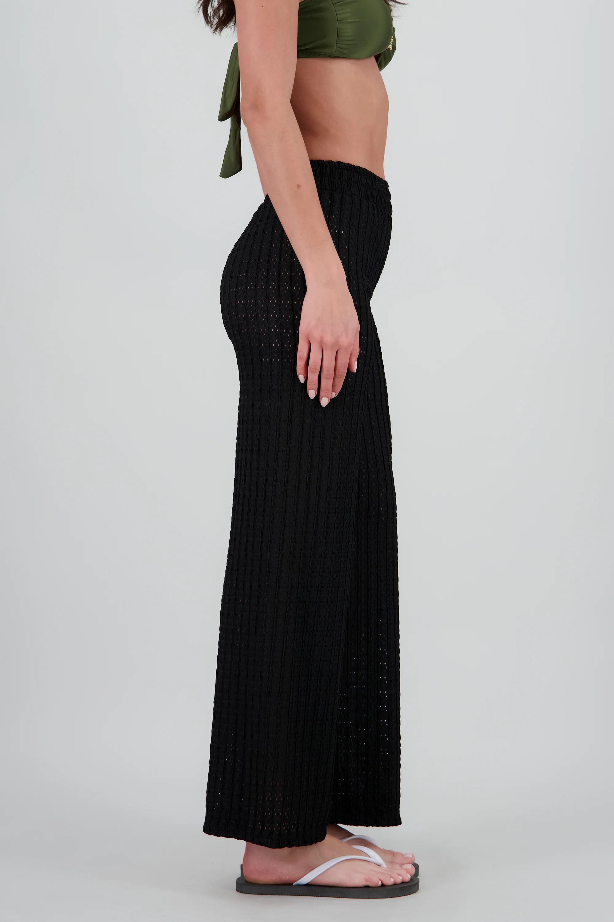 Pantalon textura recto resorte - Image 3
