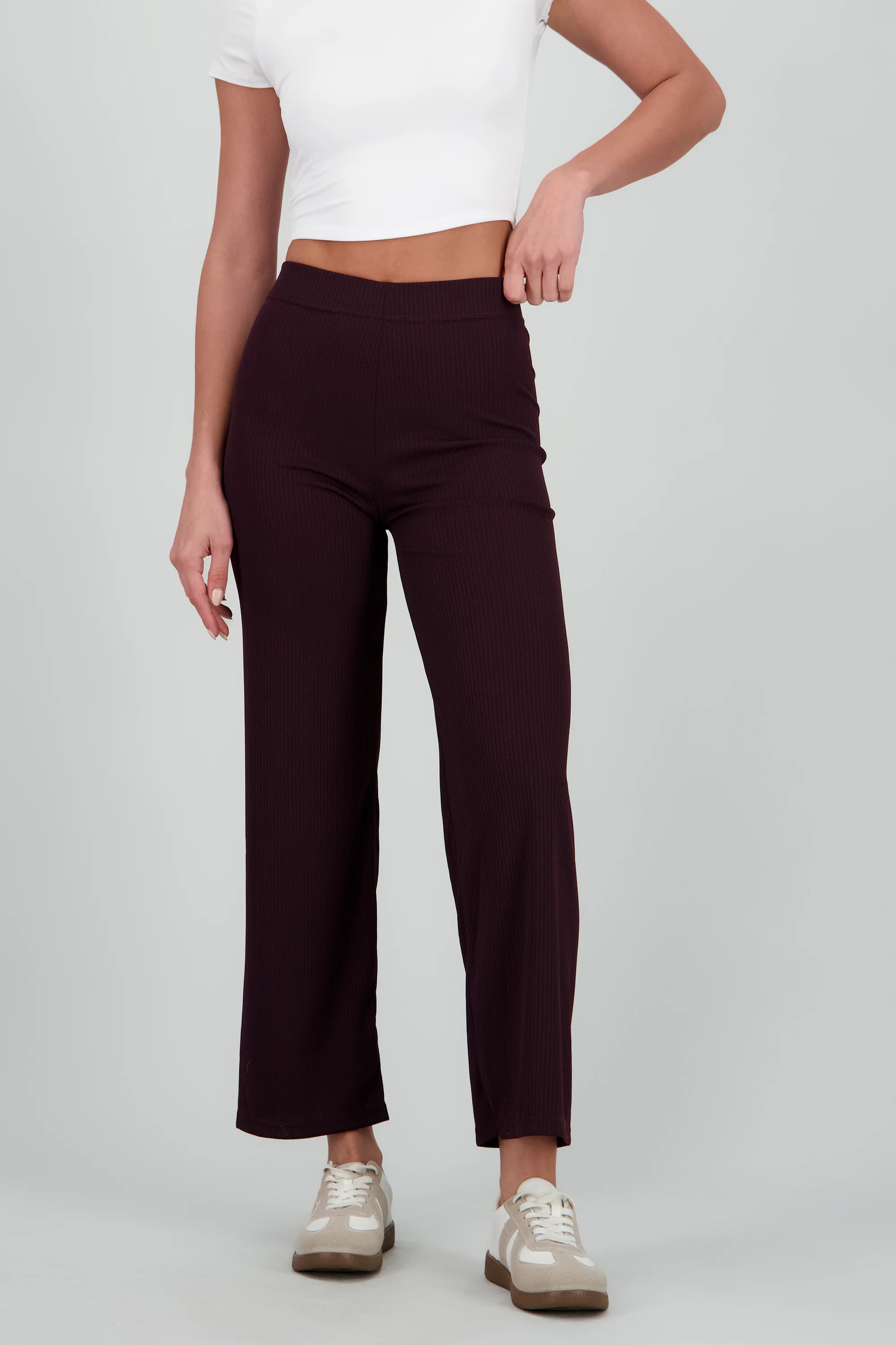 Pantalón wide leg acanalado - Image 2