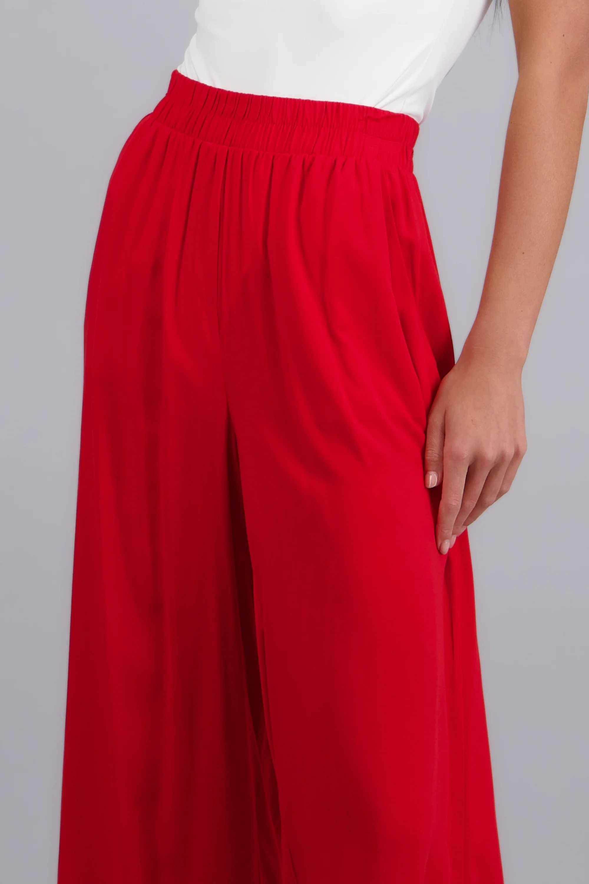 Pantalón Wide Leg Cintura Alta Fruncida - Image 5