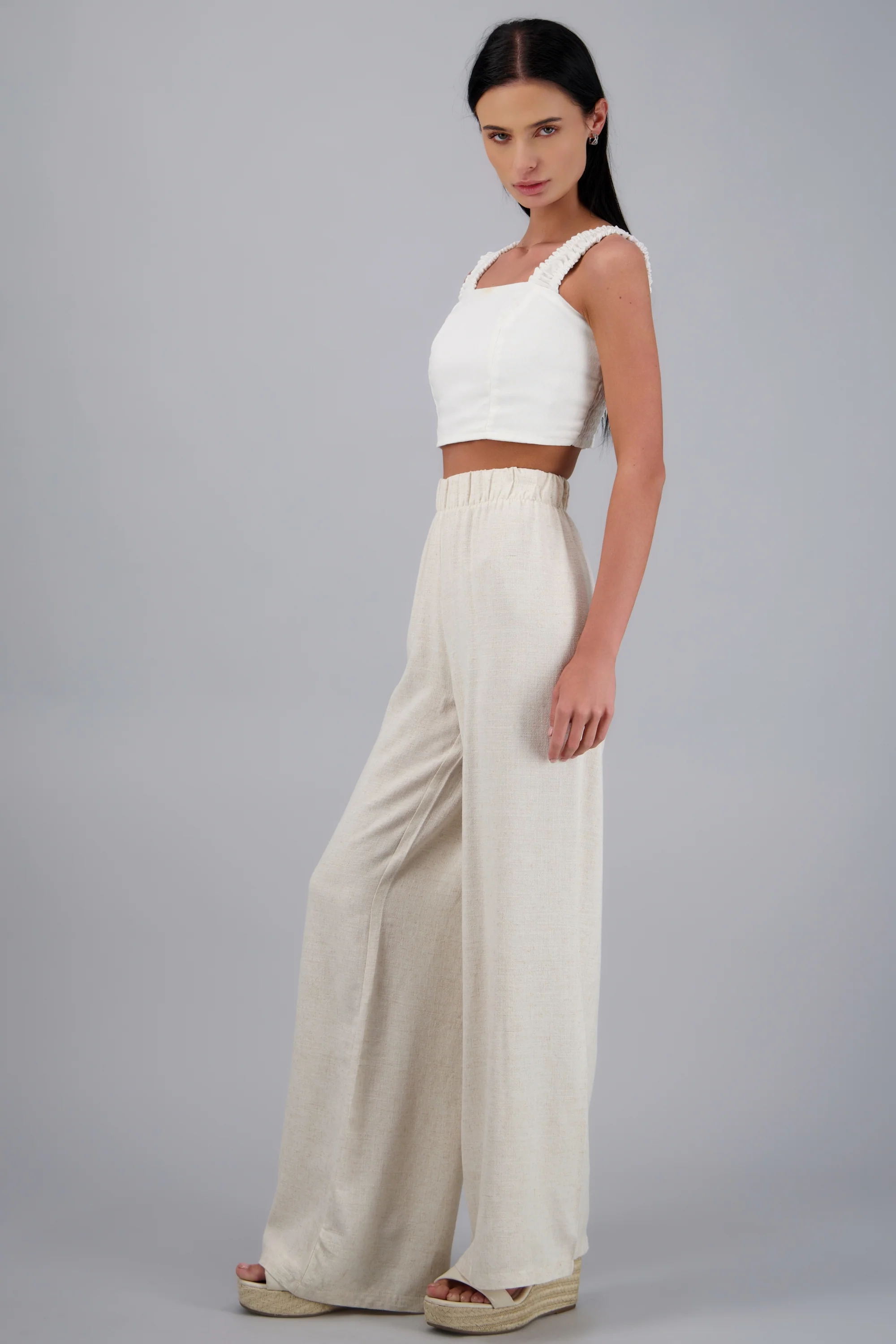 PANTALON WIDE LEG RESORTE - Image 3