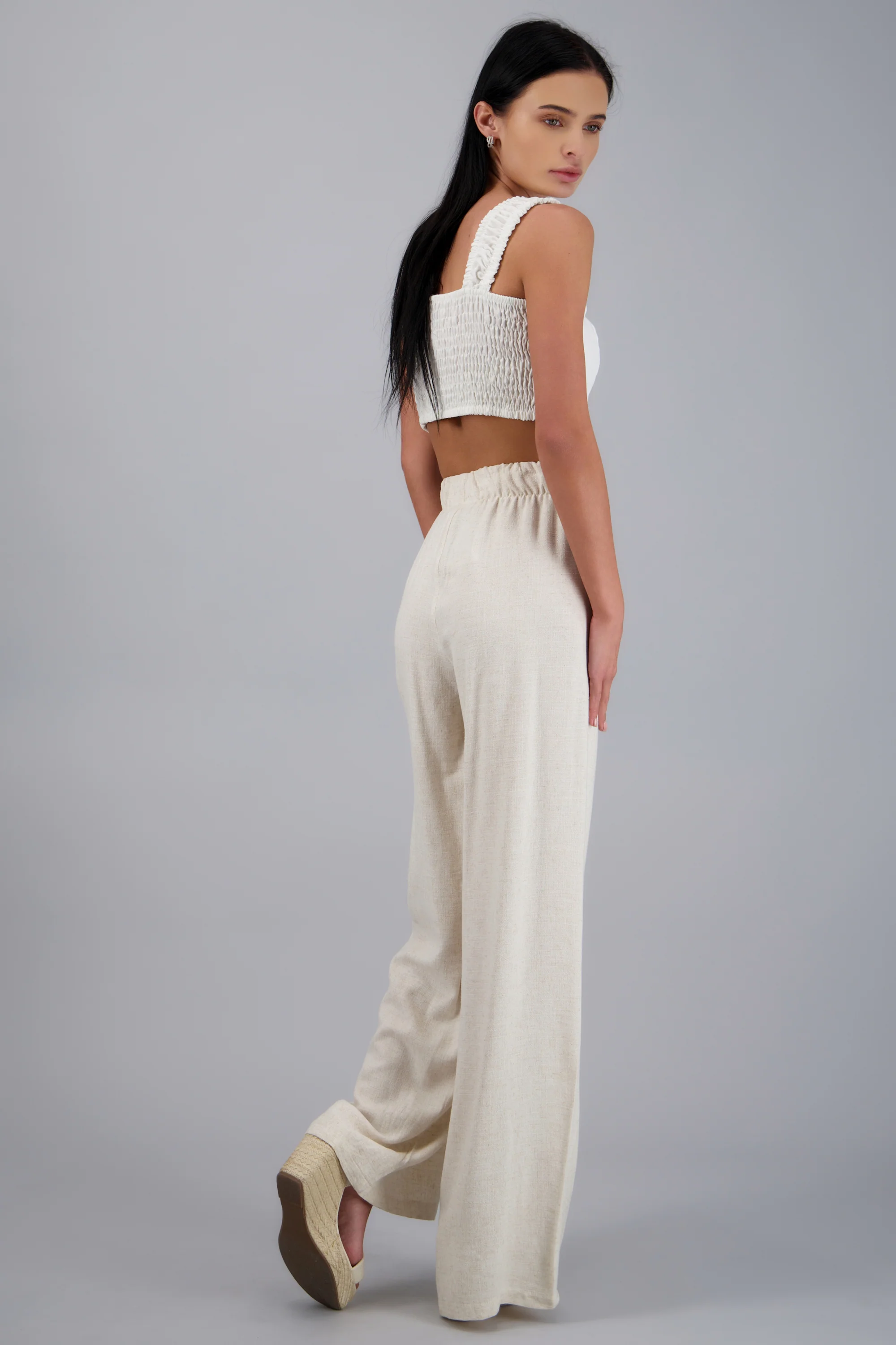 PANTALON WIDE LEG RESORTE - Image 4