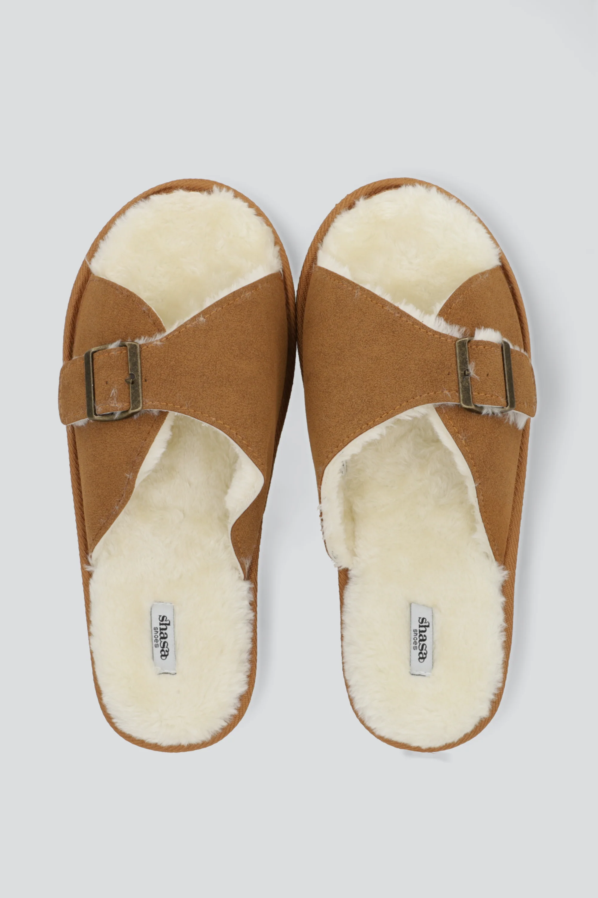 Pantufla tira ancha hebilla forro peluche - Image 3