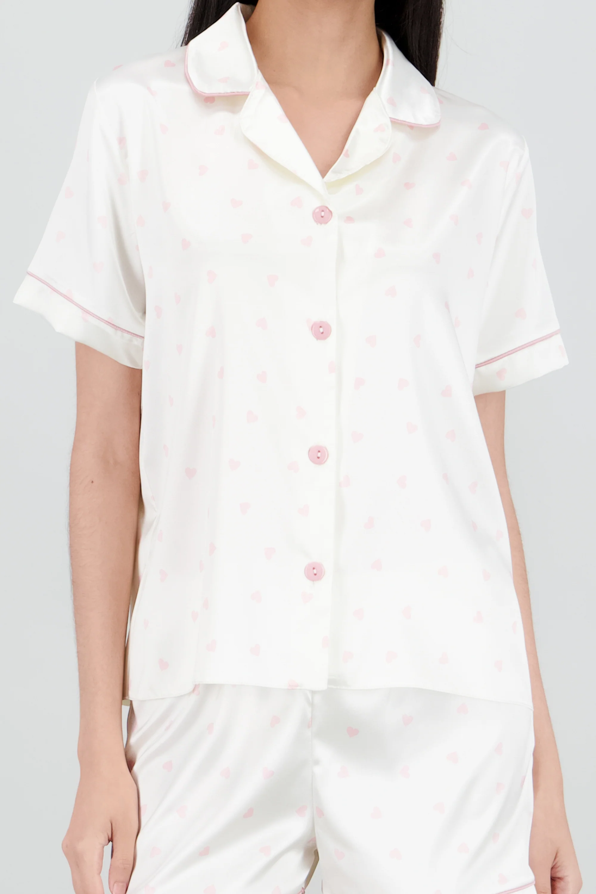 Pijama camisera short corazones - Image 5