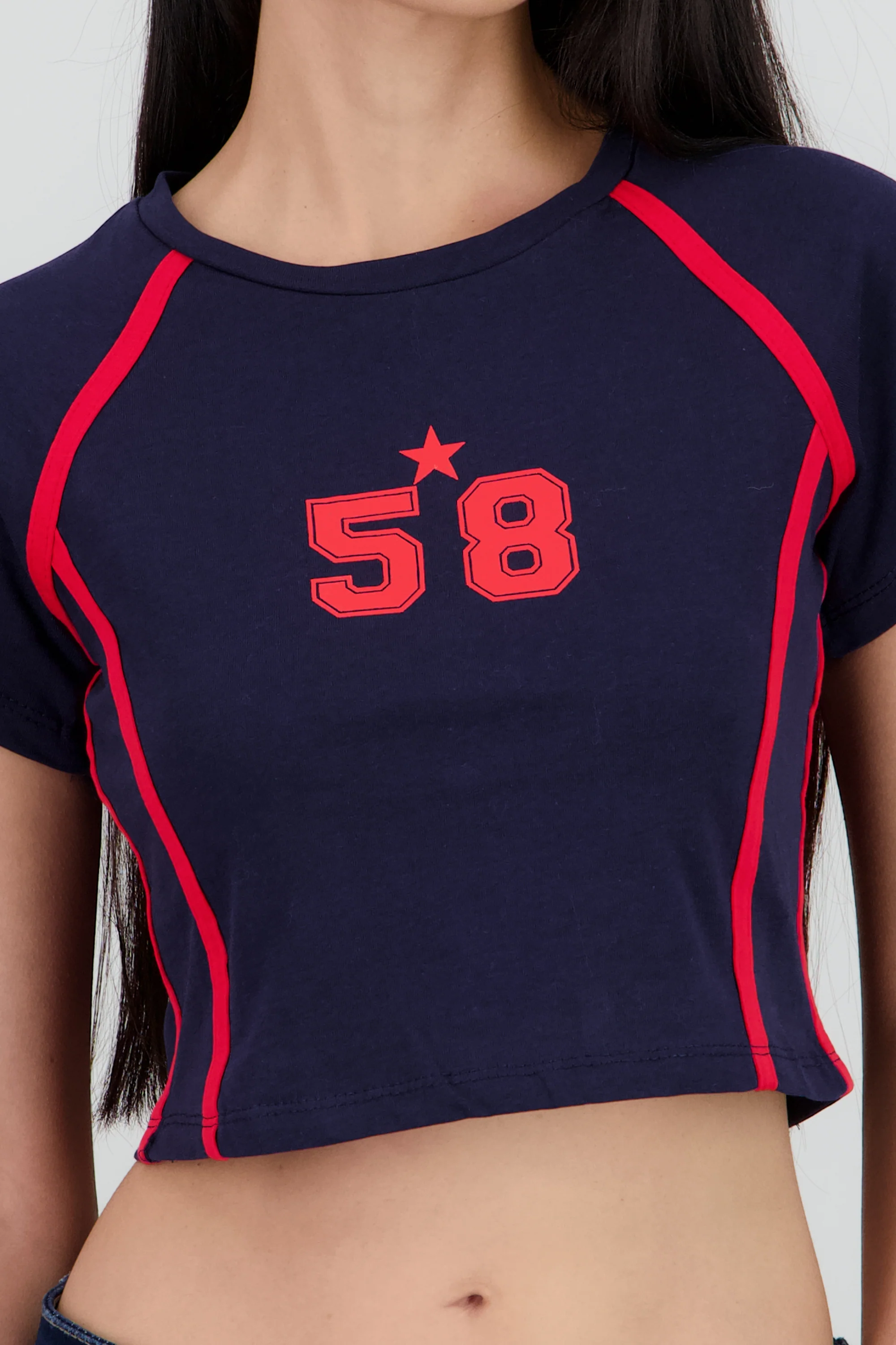 Playera contraste estampado - Image 5