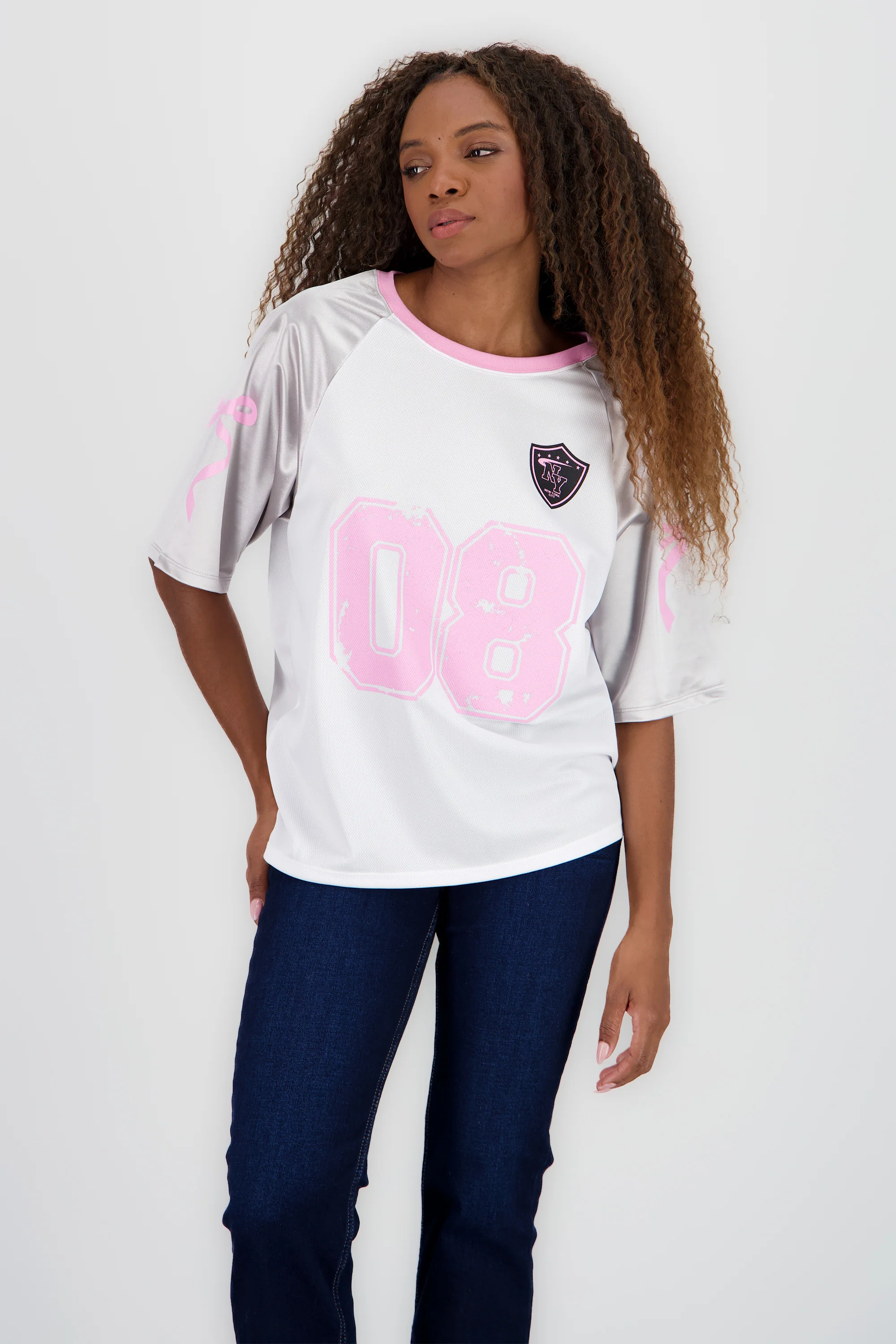 Playera deportiva contraste mangas