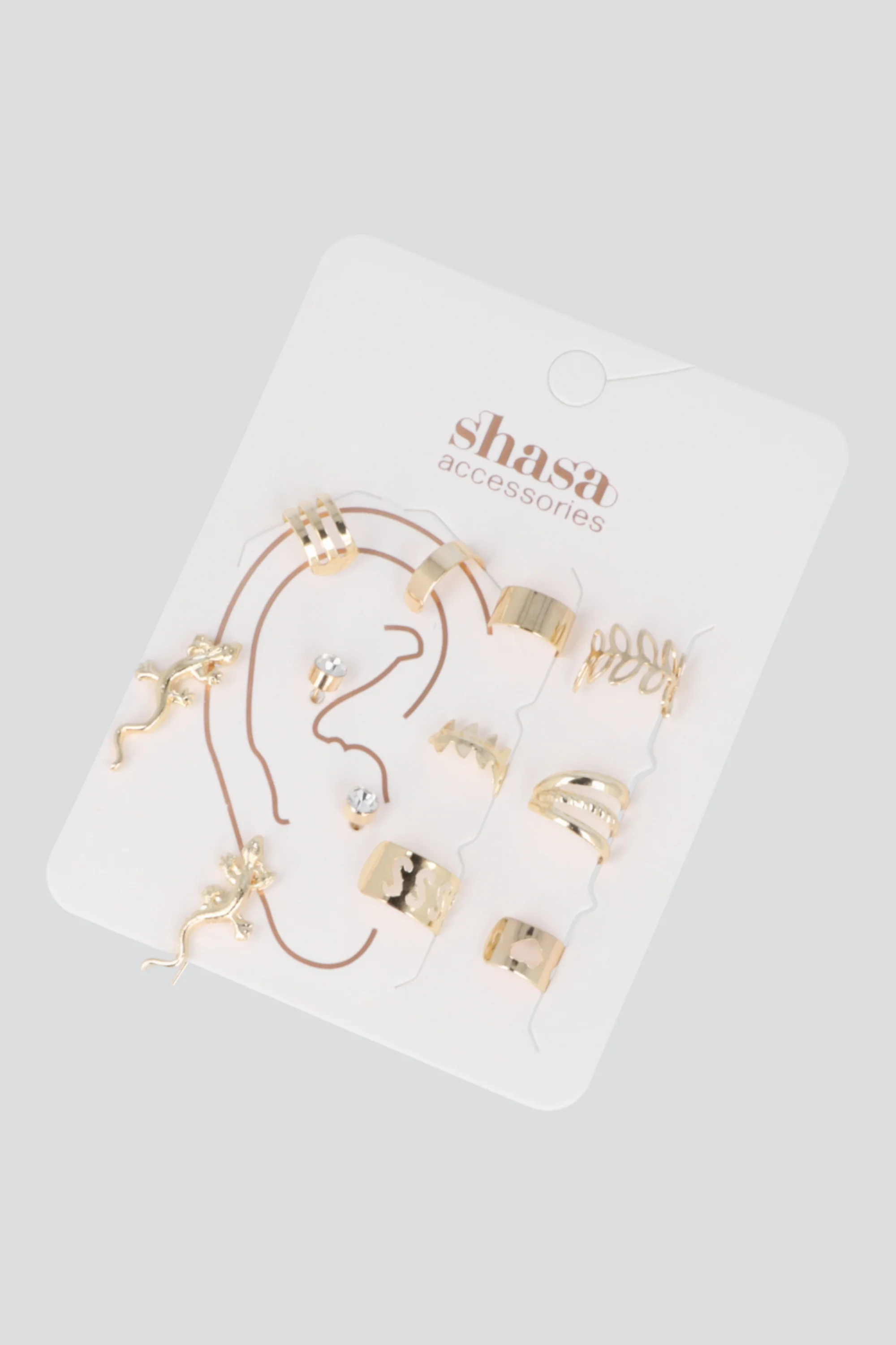 Set 10 earcuff hojas corazón - Image 2