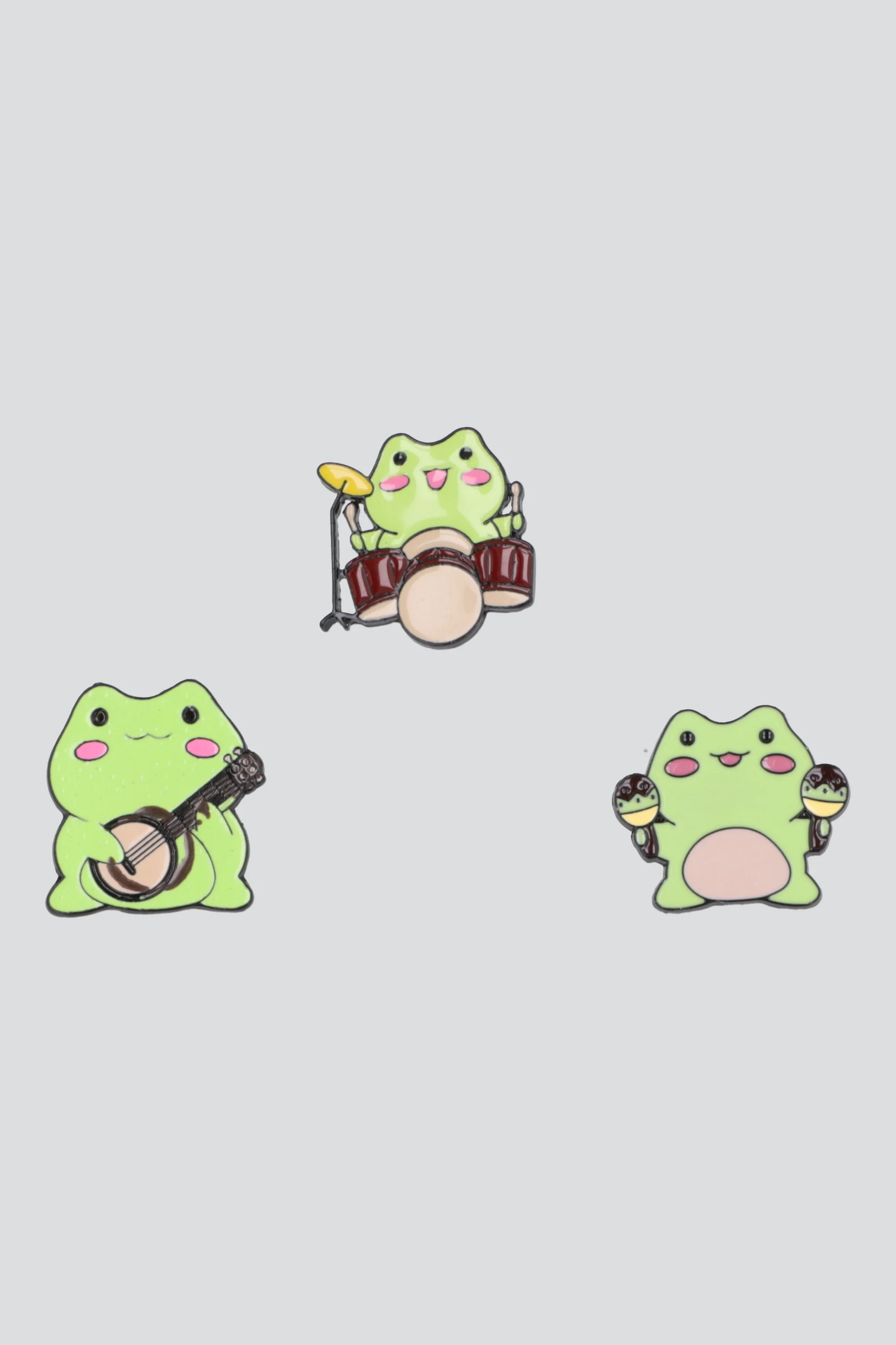 Set pin ranas musicales trio