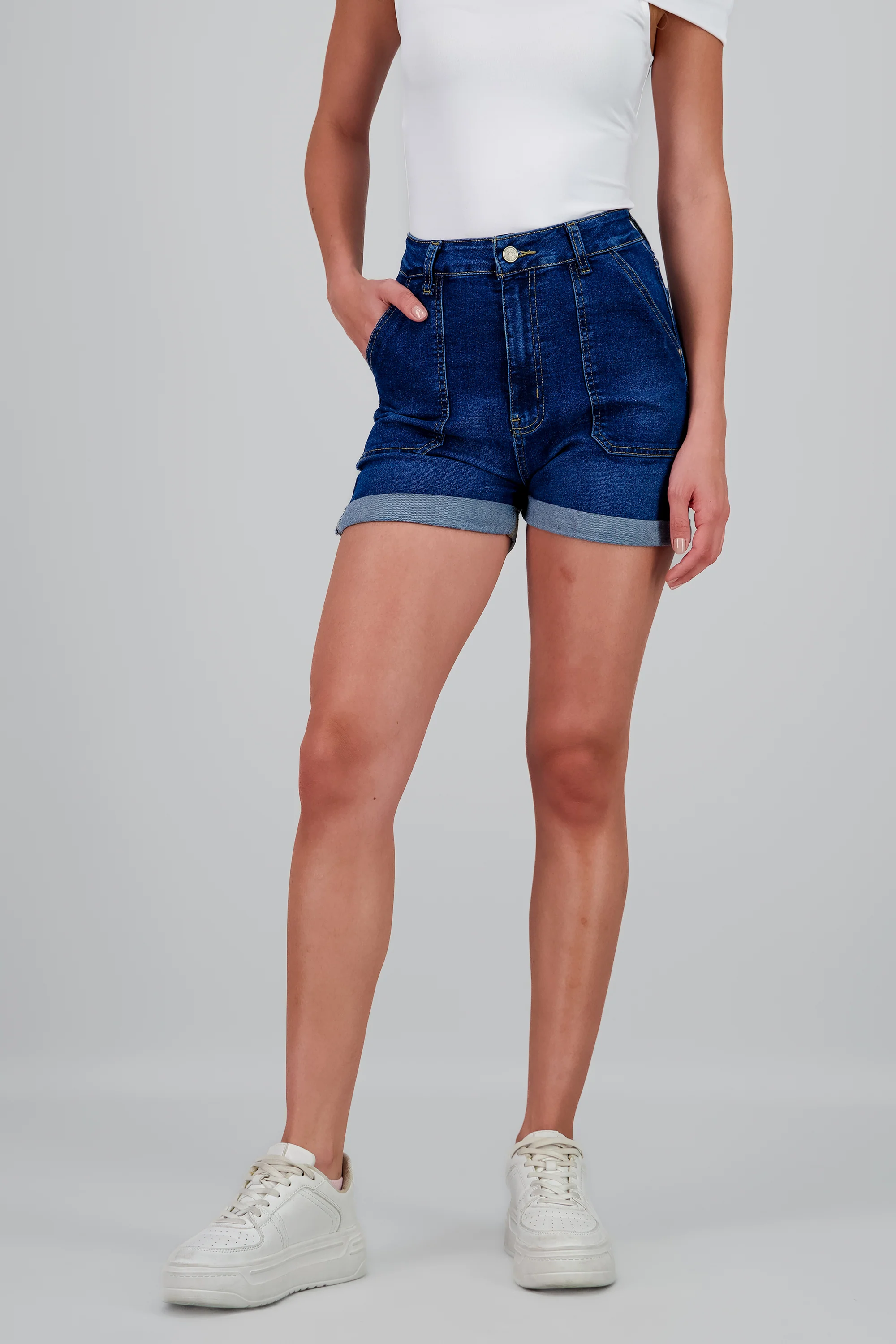 Short bolsas parche con dobladillo - Image 2