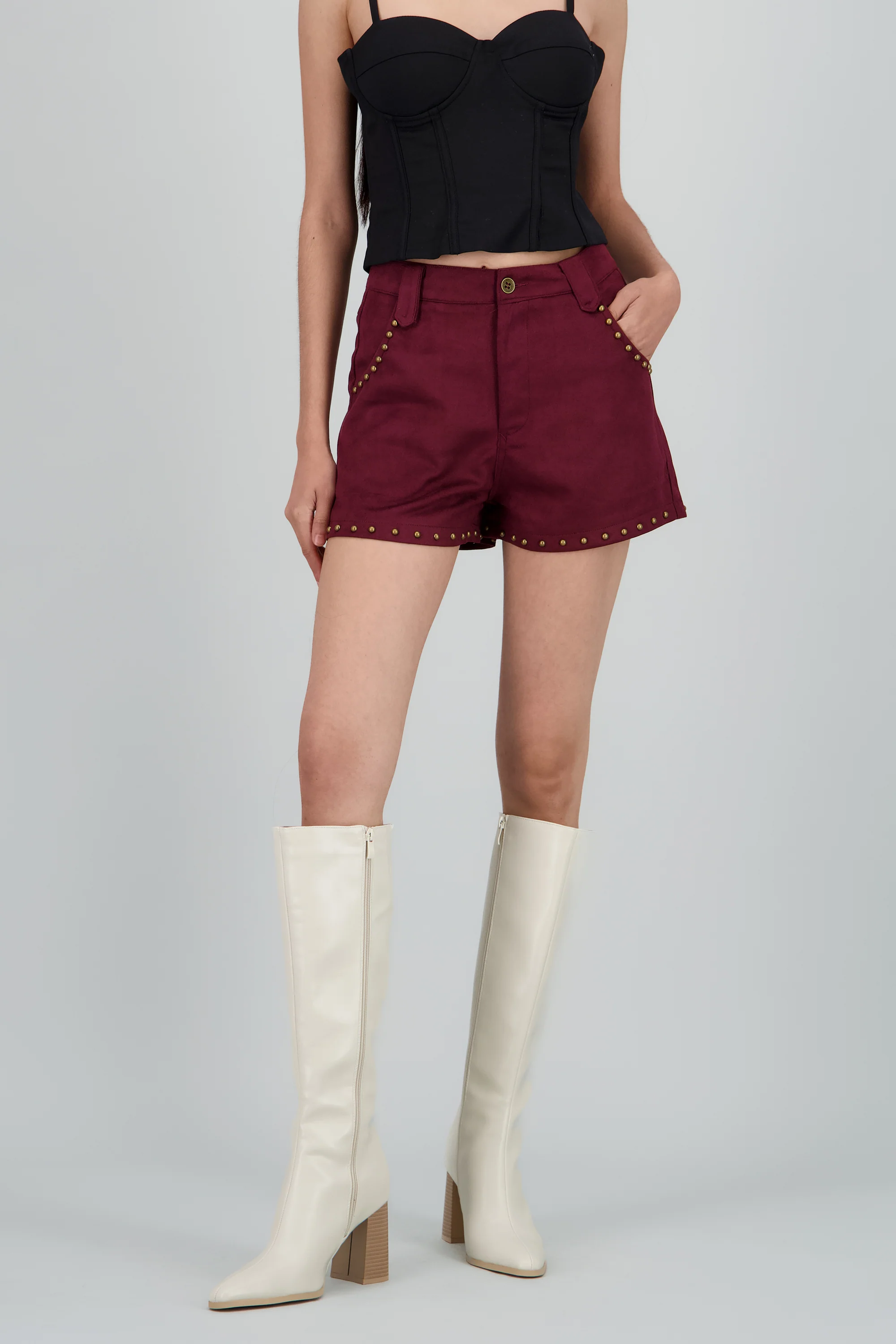 Short suede detalle estoperoles - Image 2