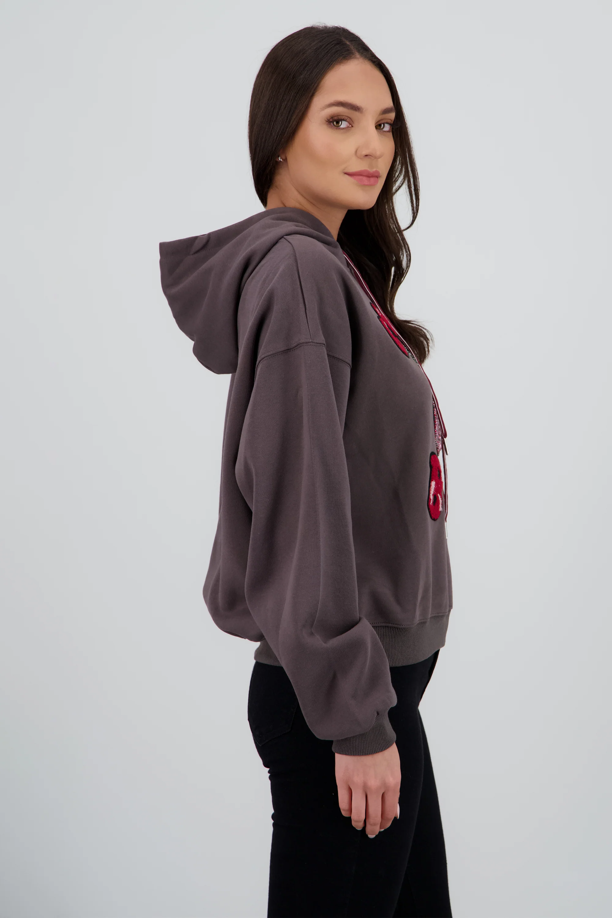 Sudadera con gorro estampado cherry - Image 3