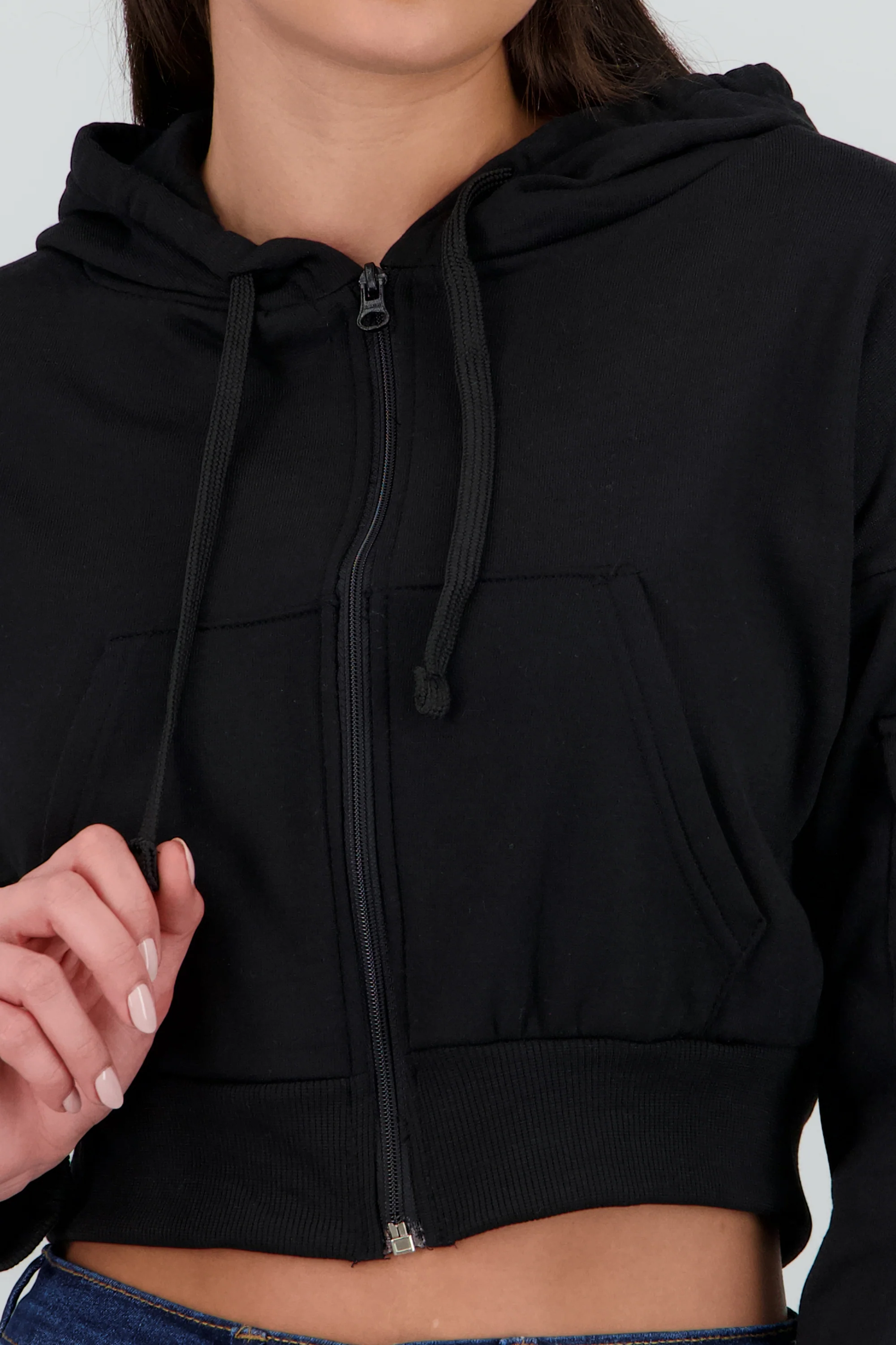 Sudadera cropped con bolsa cargo - Image 5