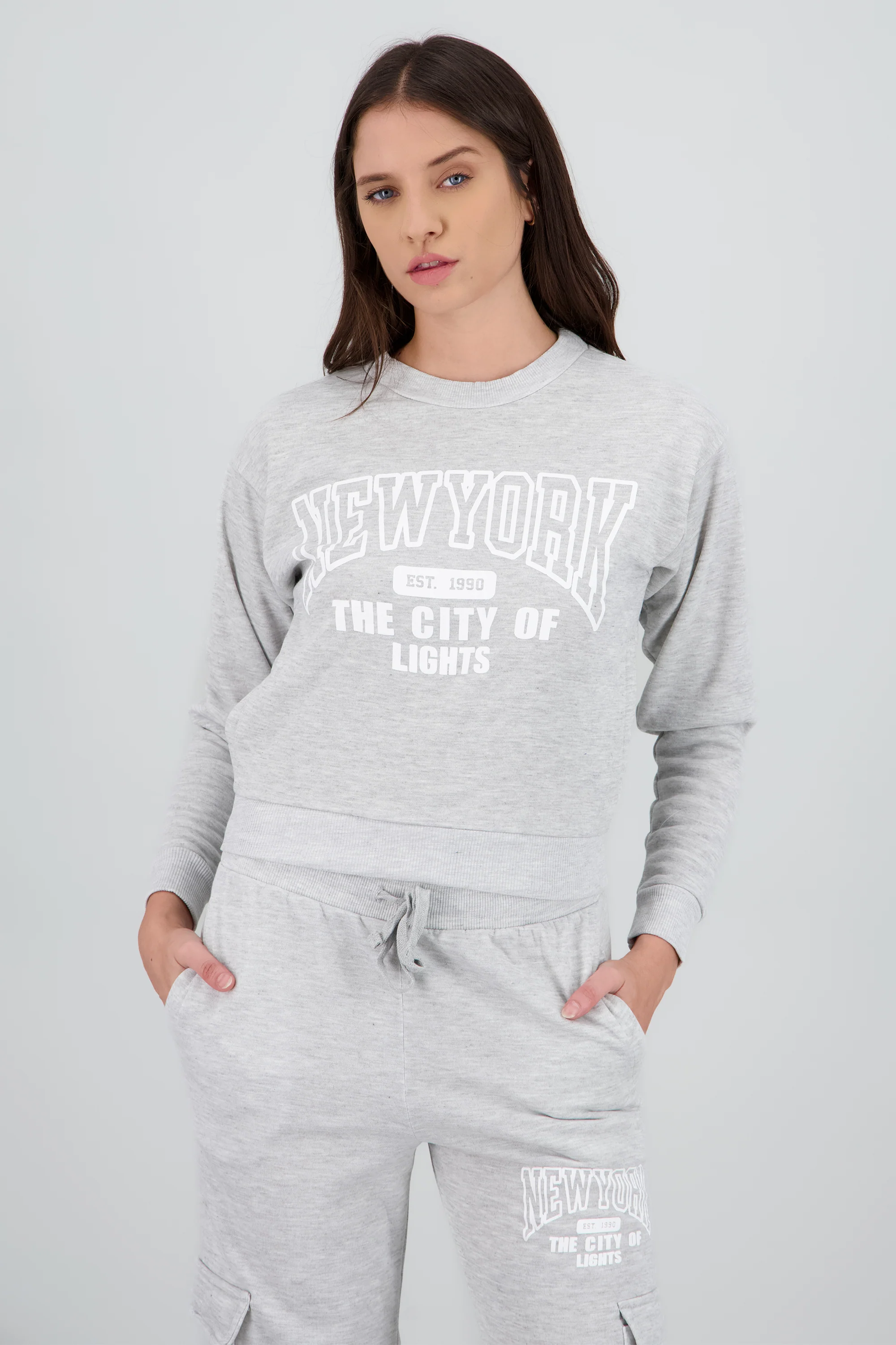 Sudadera estampado con bolsas