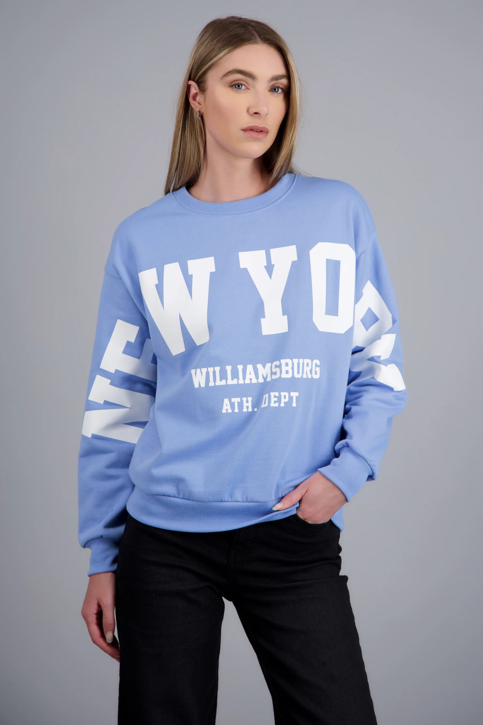 Sudadera oversized estampado new york