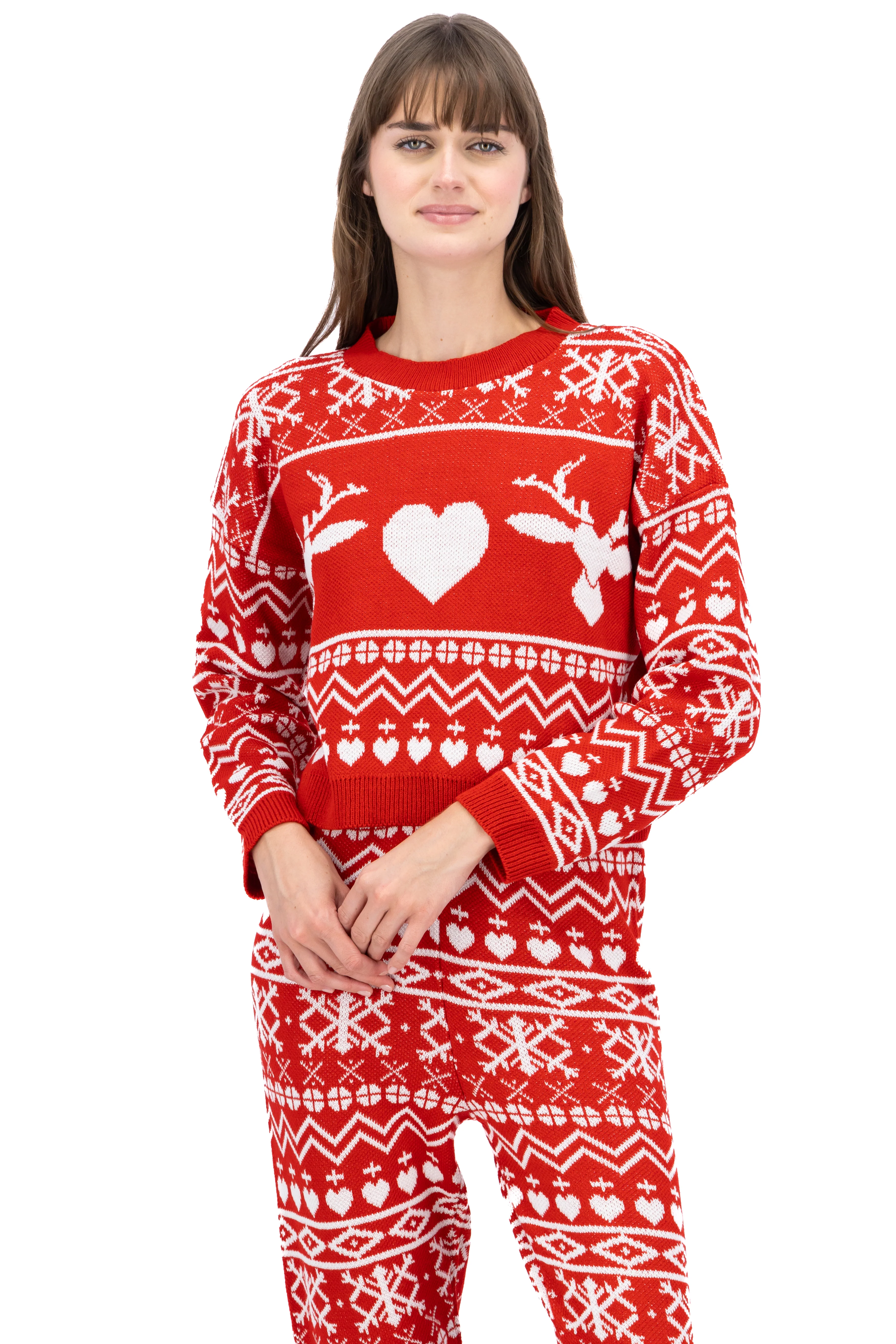 Suéter Navideño Corazón Renos