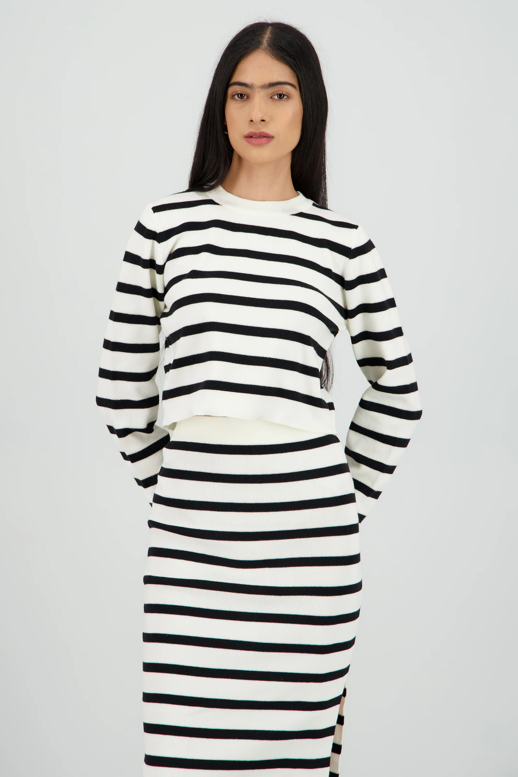 Sueter rayas crop
