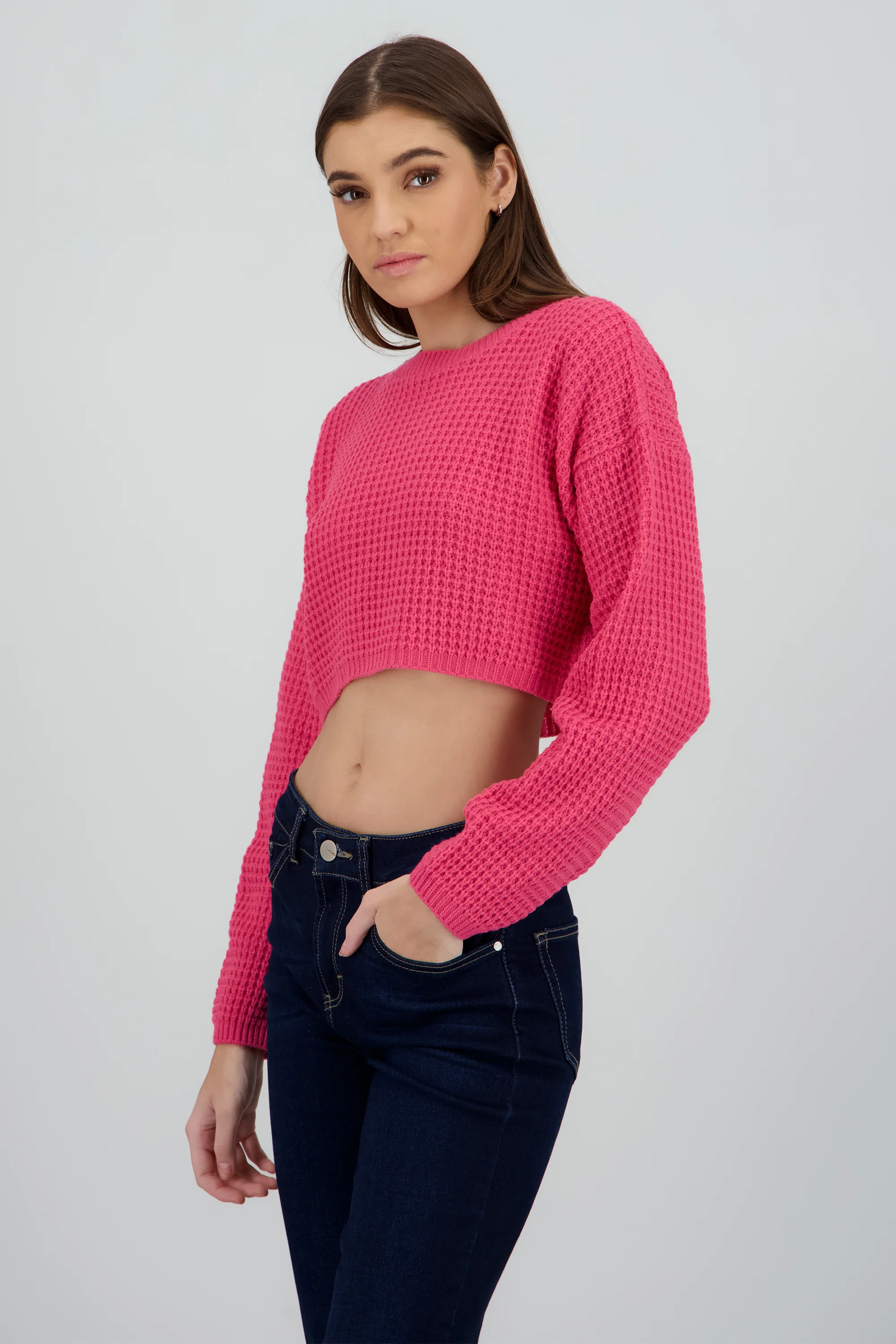 Sueter tejido ancho crop - Image 3