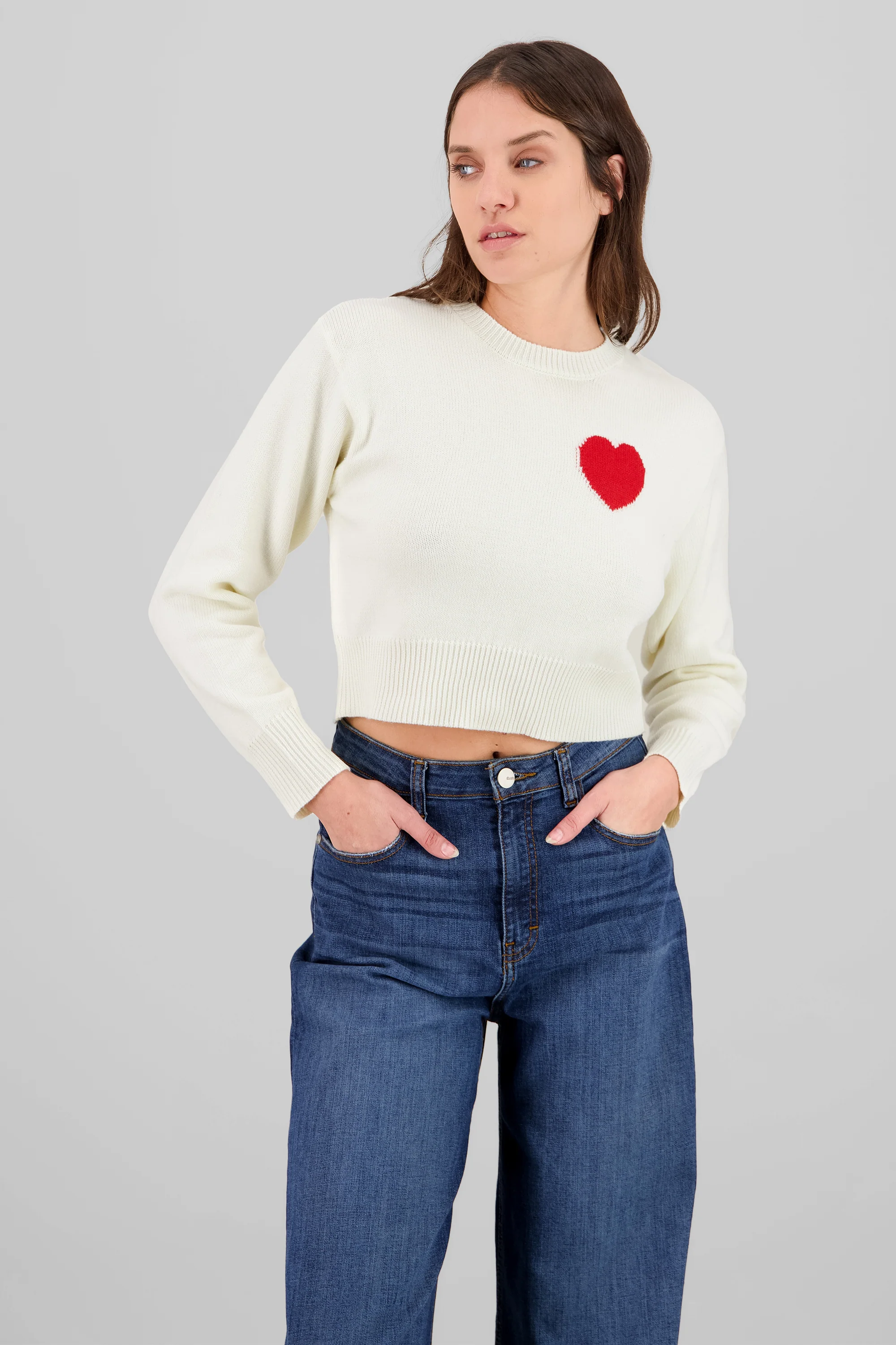 Sueter tejido con corazon
