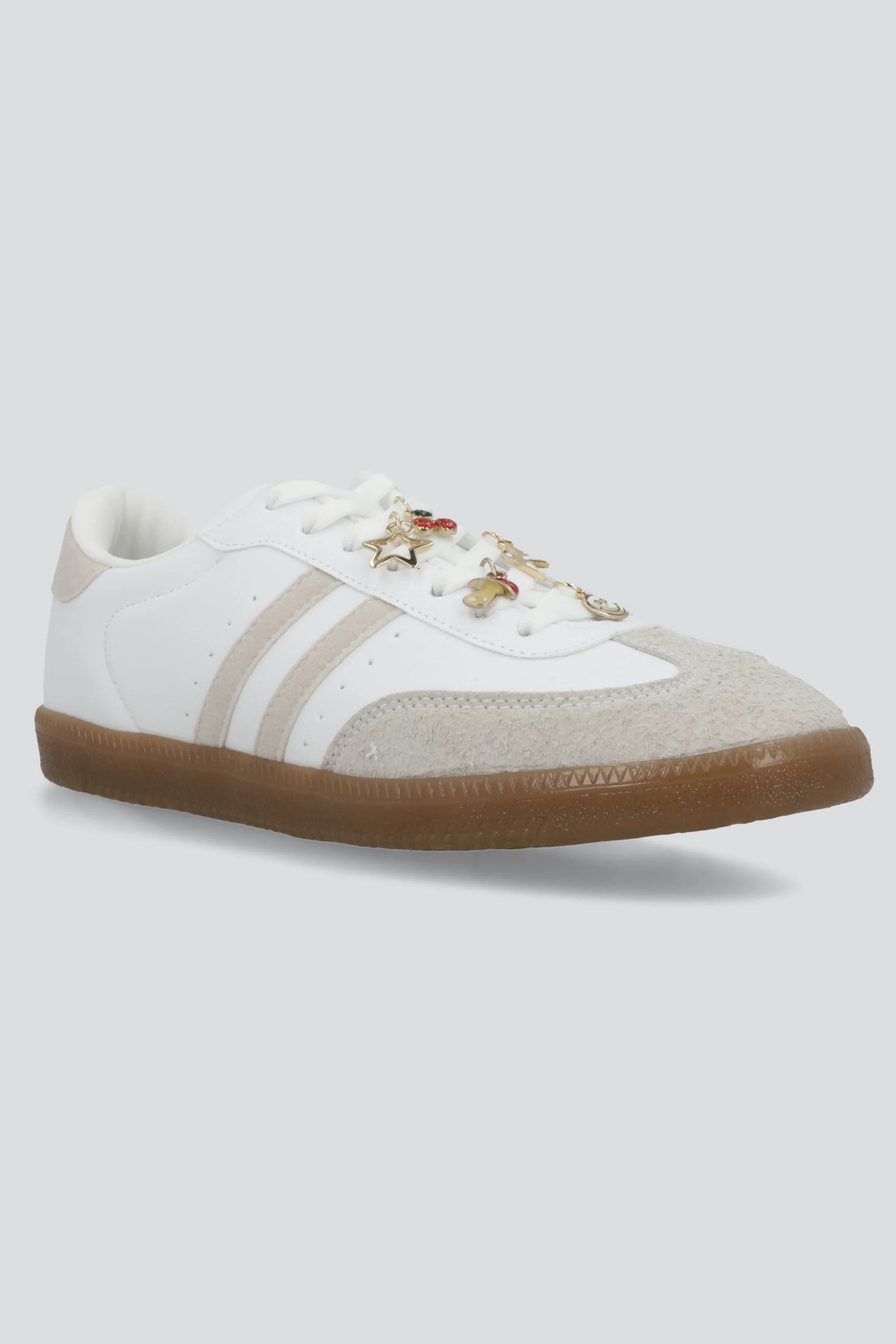 Tenis dos lineas punta durazno con charms - Image 4