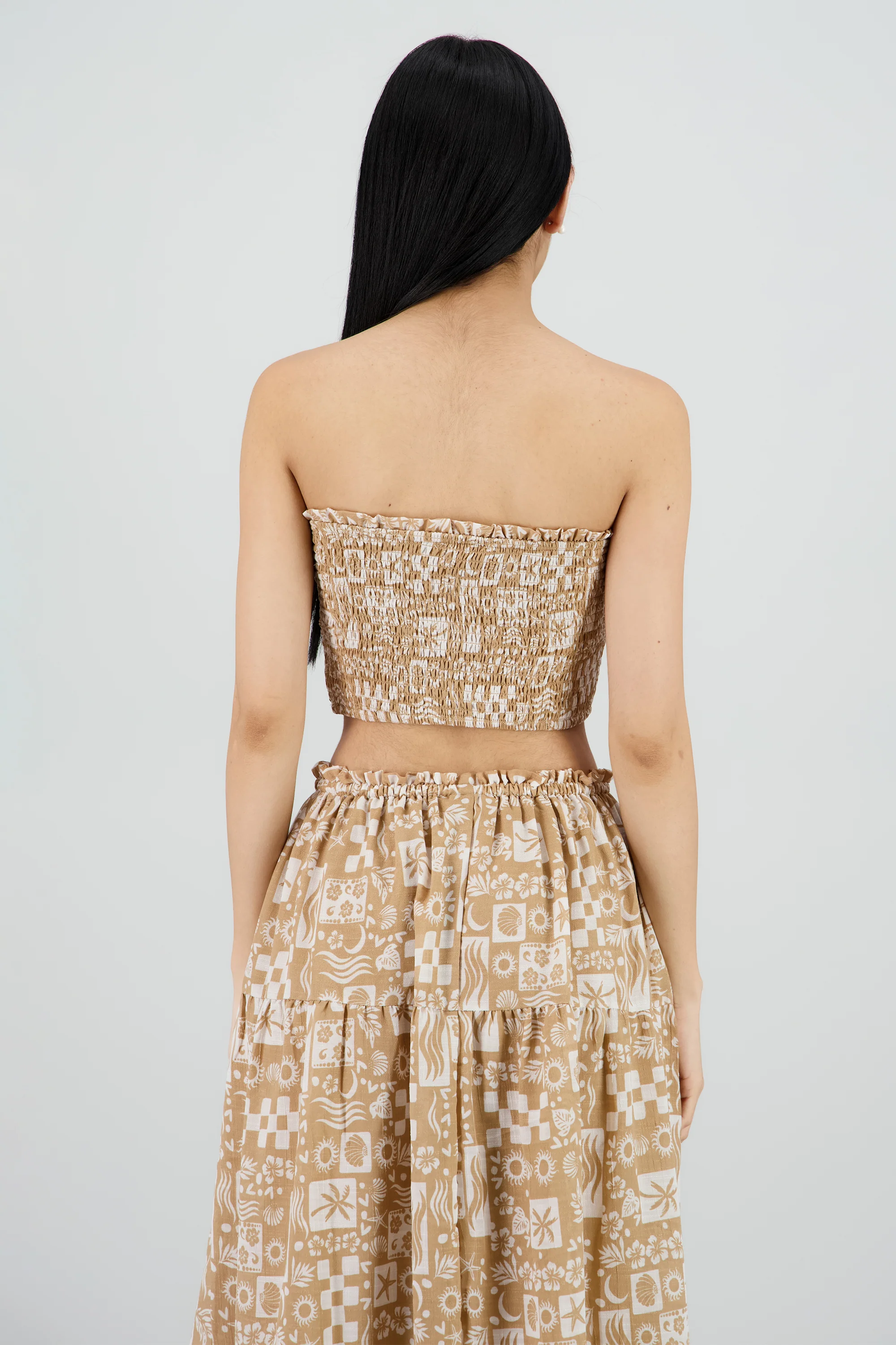 Top bandeau smocked estampado - Image 4