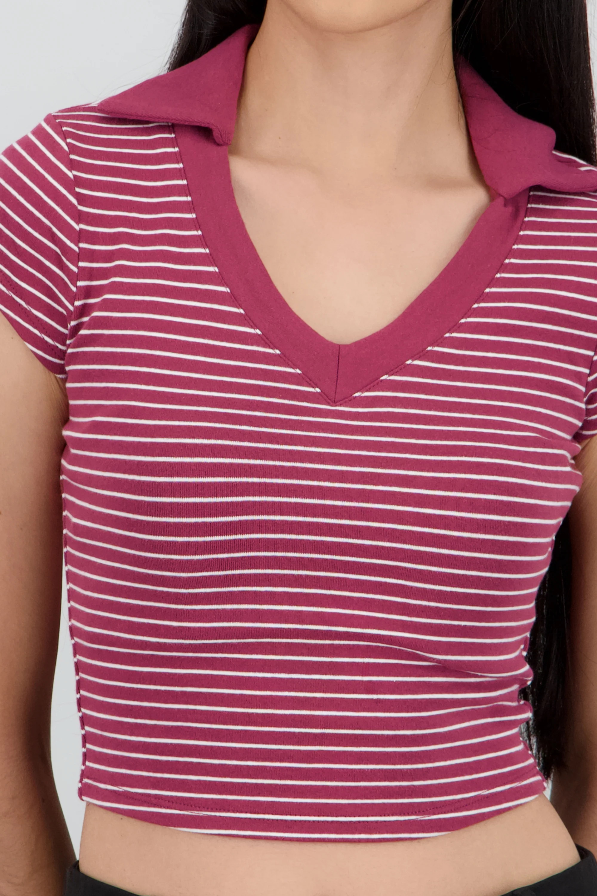 Top cuello camisero rayas - Image 5