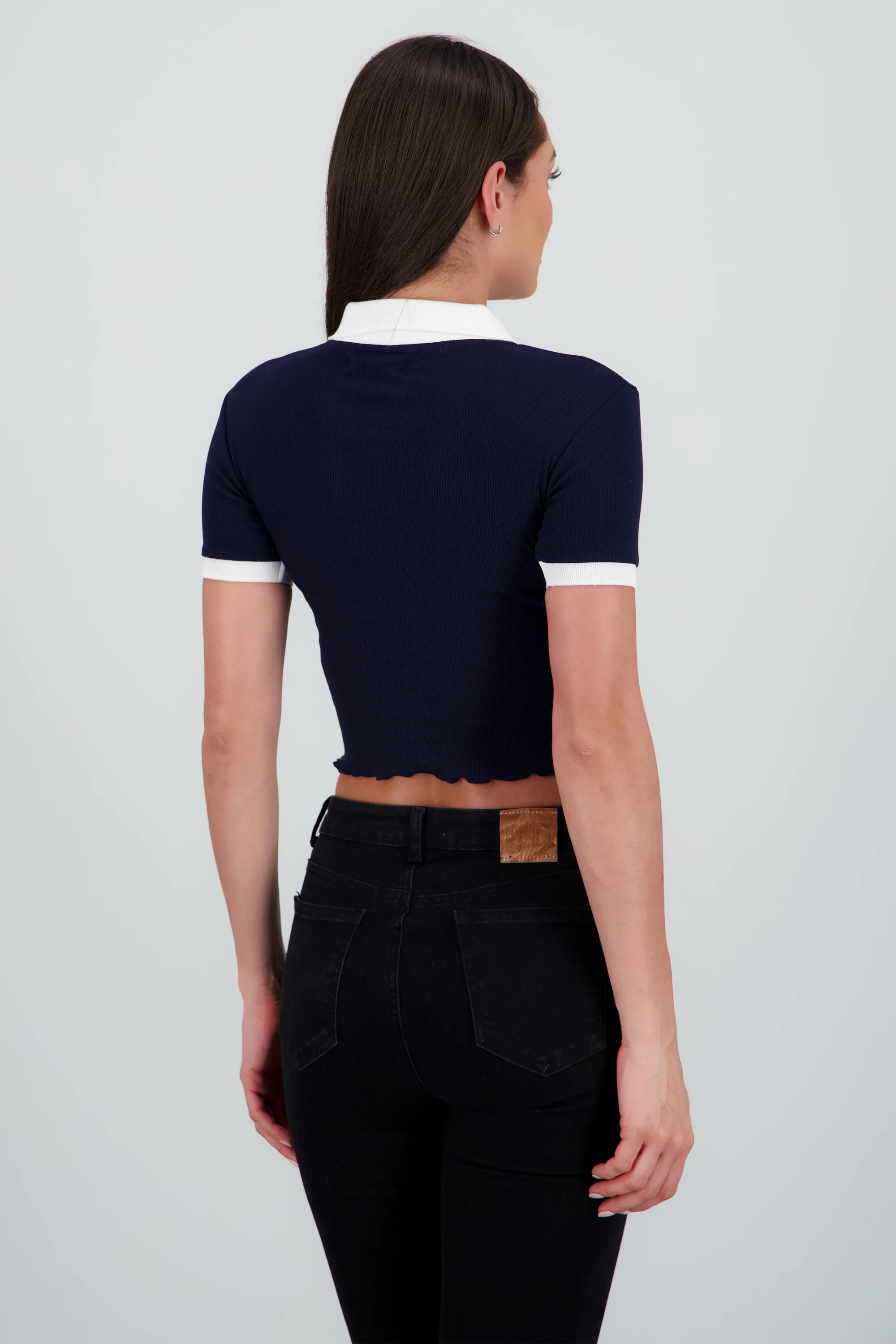 Top cuello polo contraste - Image 4