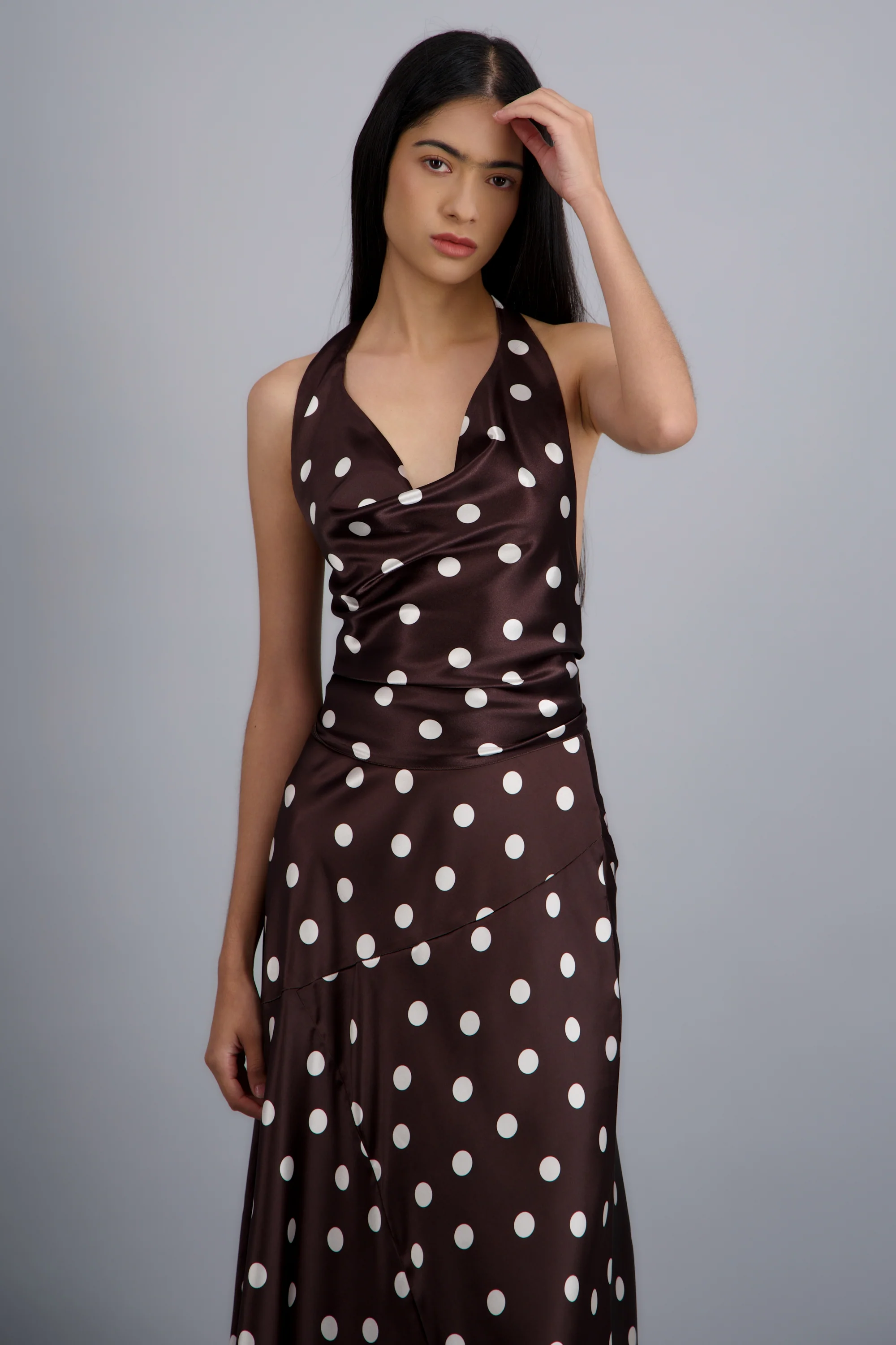 Top de satin halter polka dots - Image 2