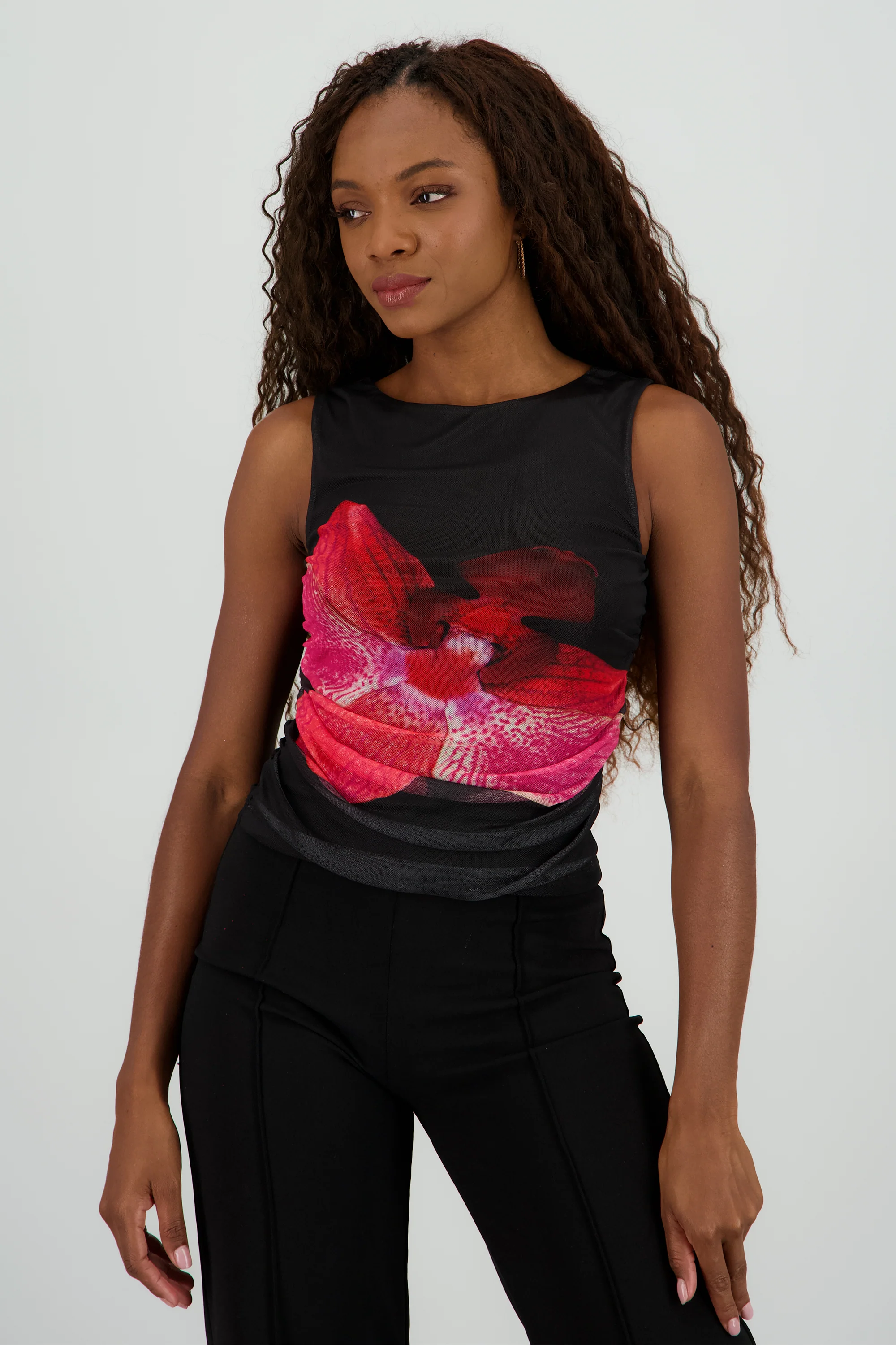Top drapeado flor - Image 2