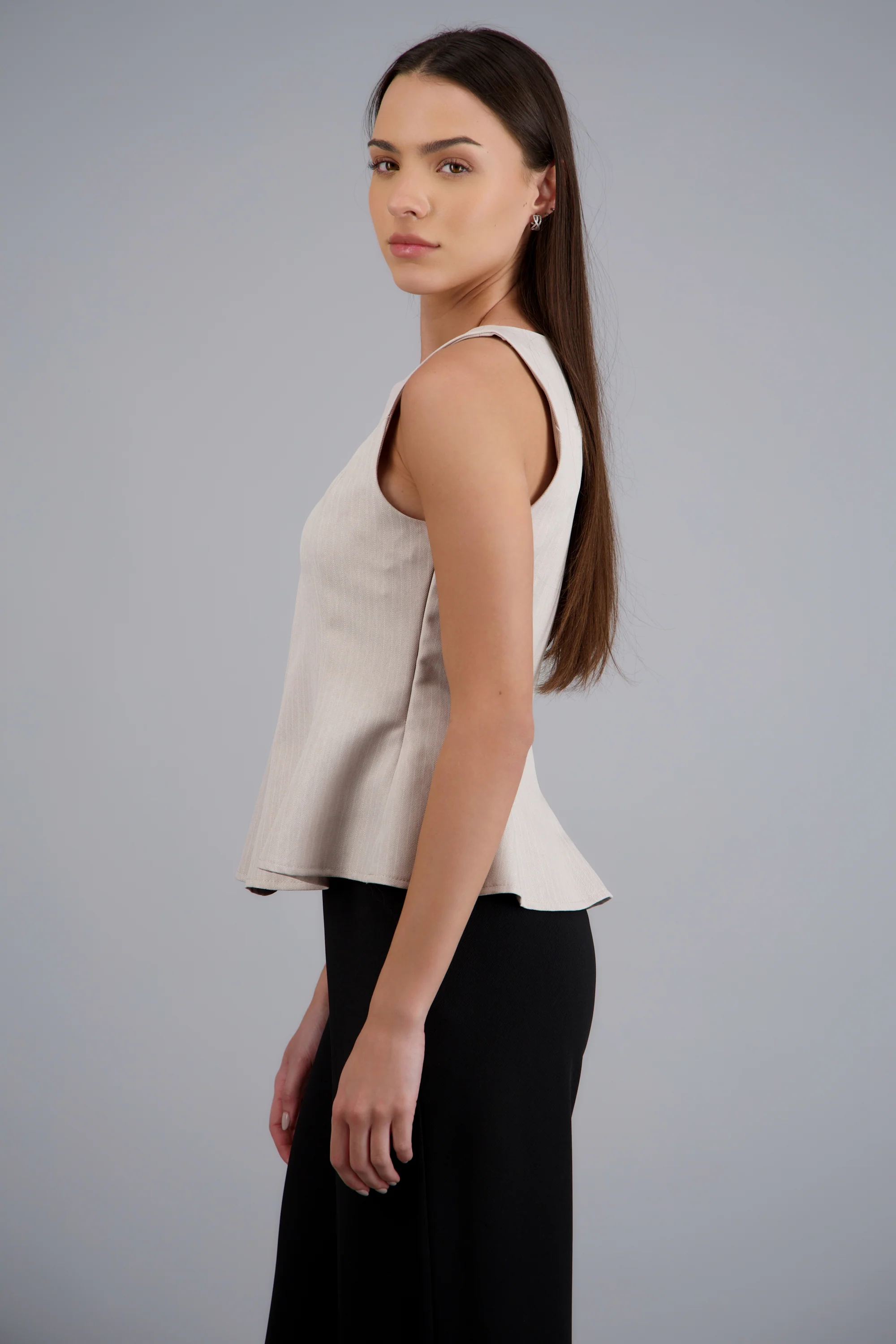 Top escote redondo peplum - Image 2