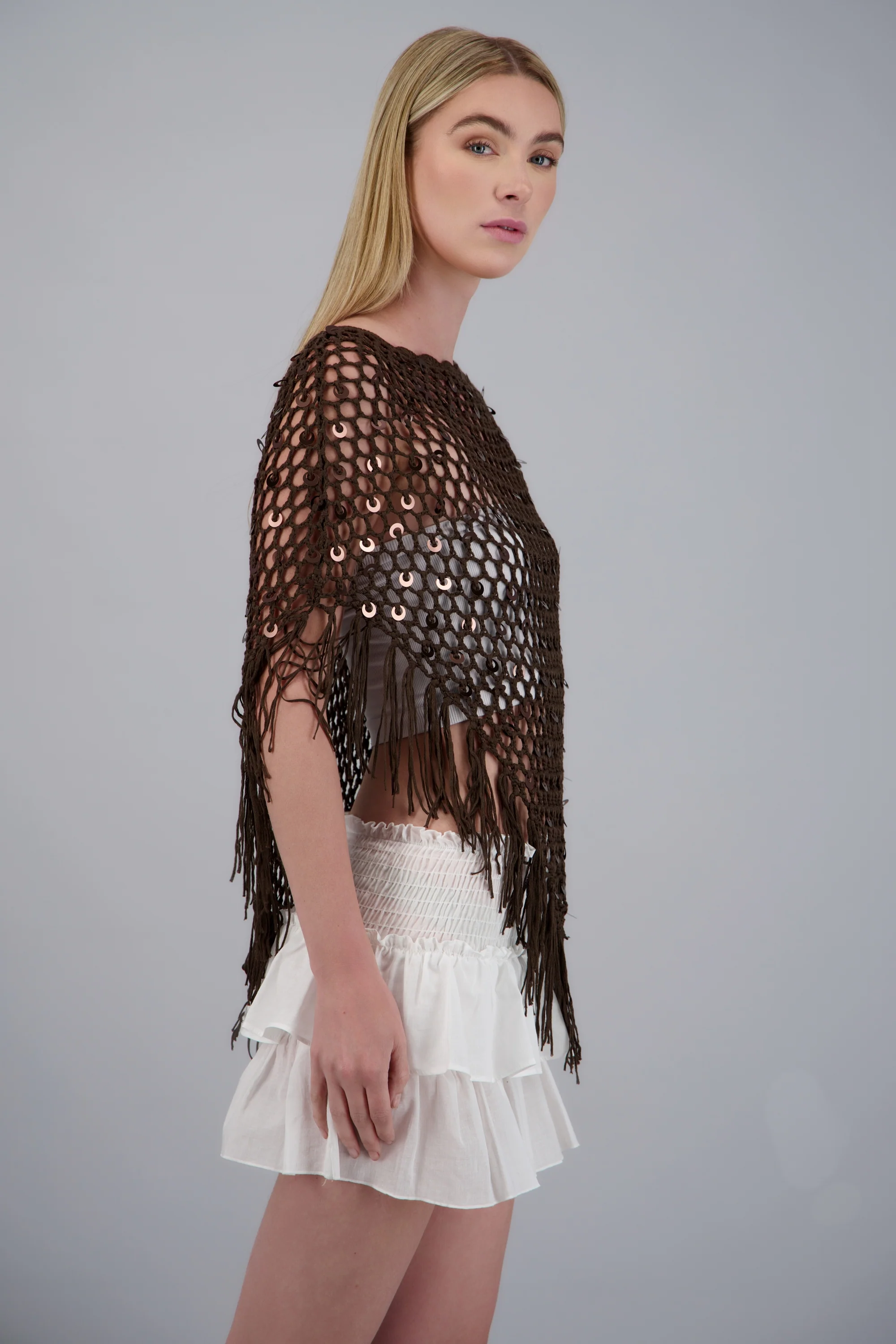 PONCHO ASIMETRICO C/LENTEJUELAS - Image 2