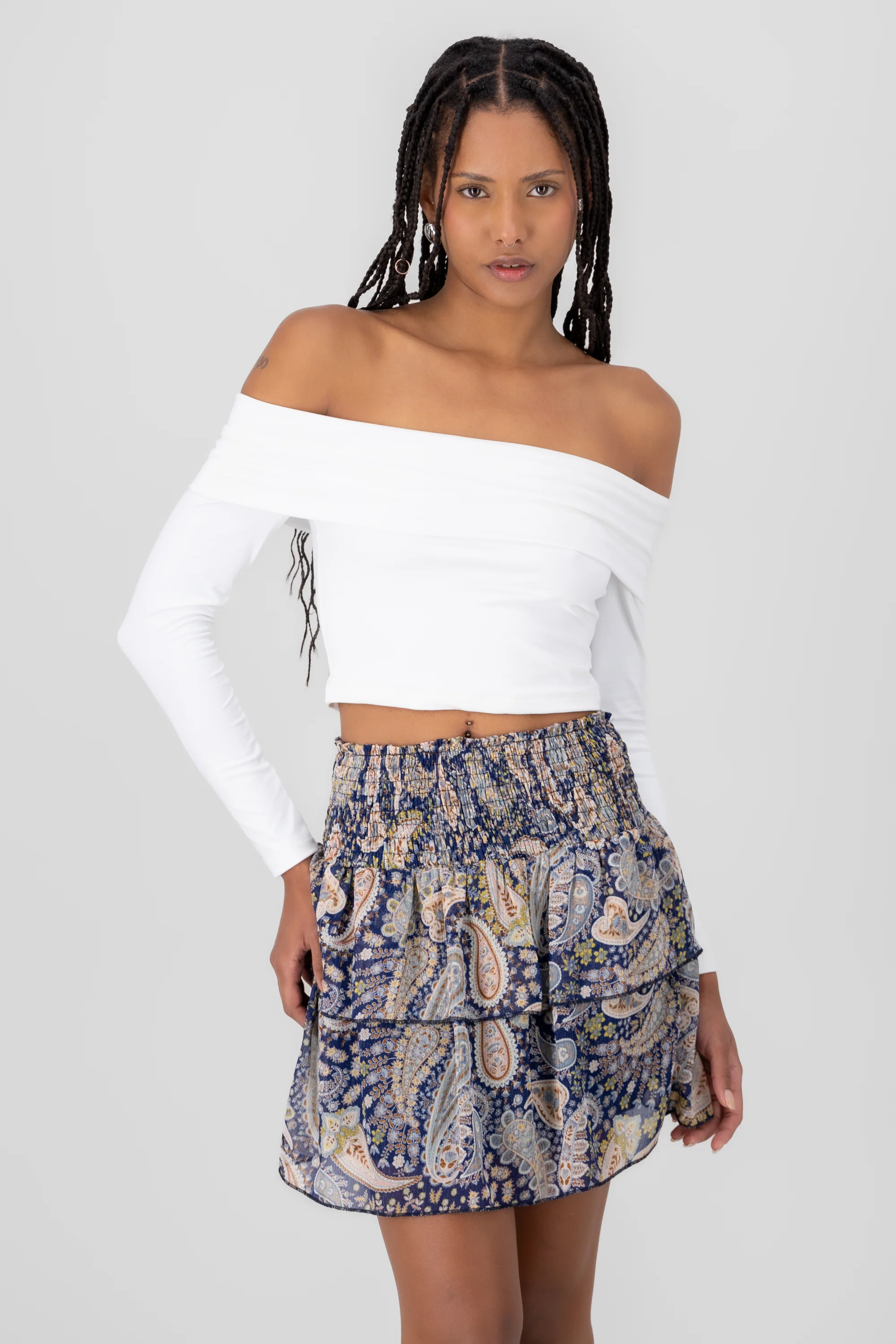 Top liso mangas off shoulder - Image 3