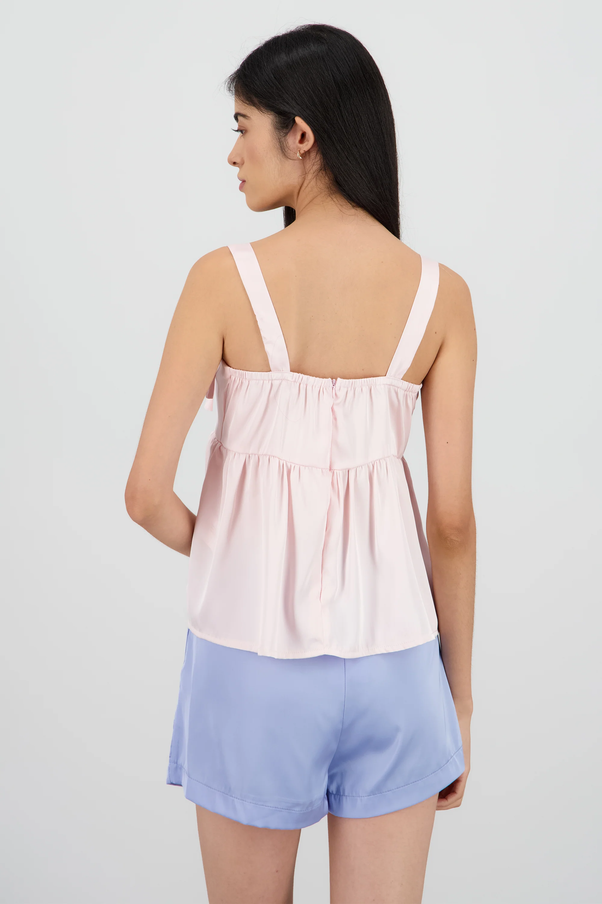 Top liso satin det moños - Image 4