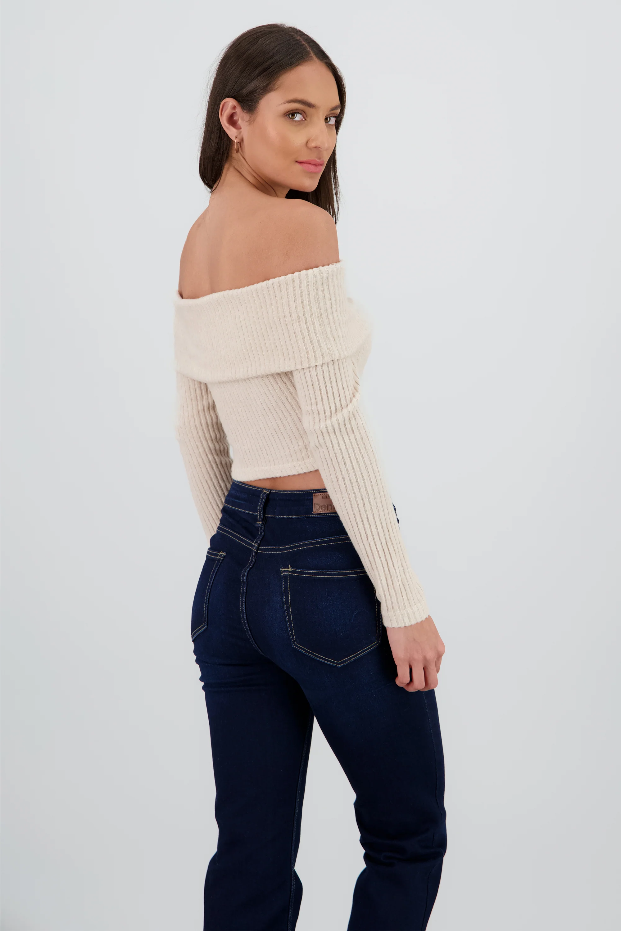 Top off shoulder liso tipo rib - Image 4