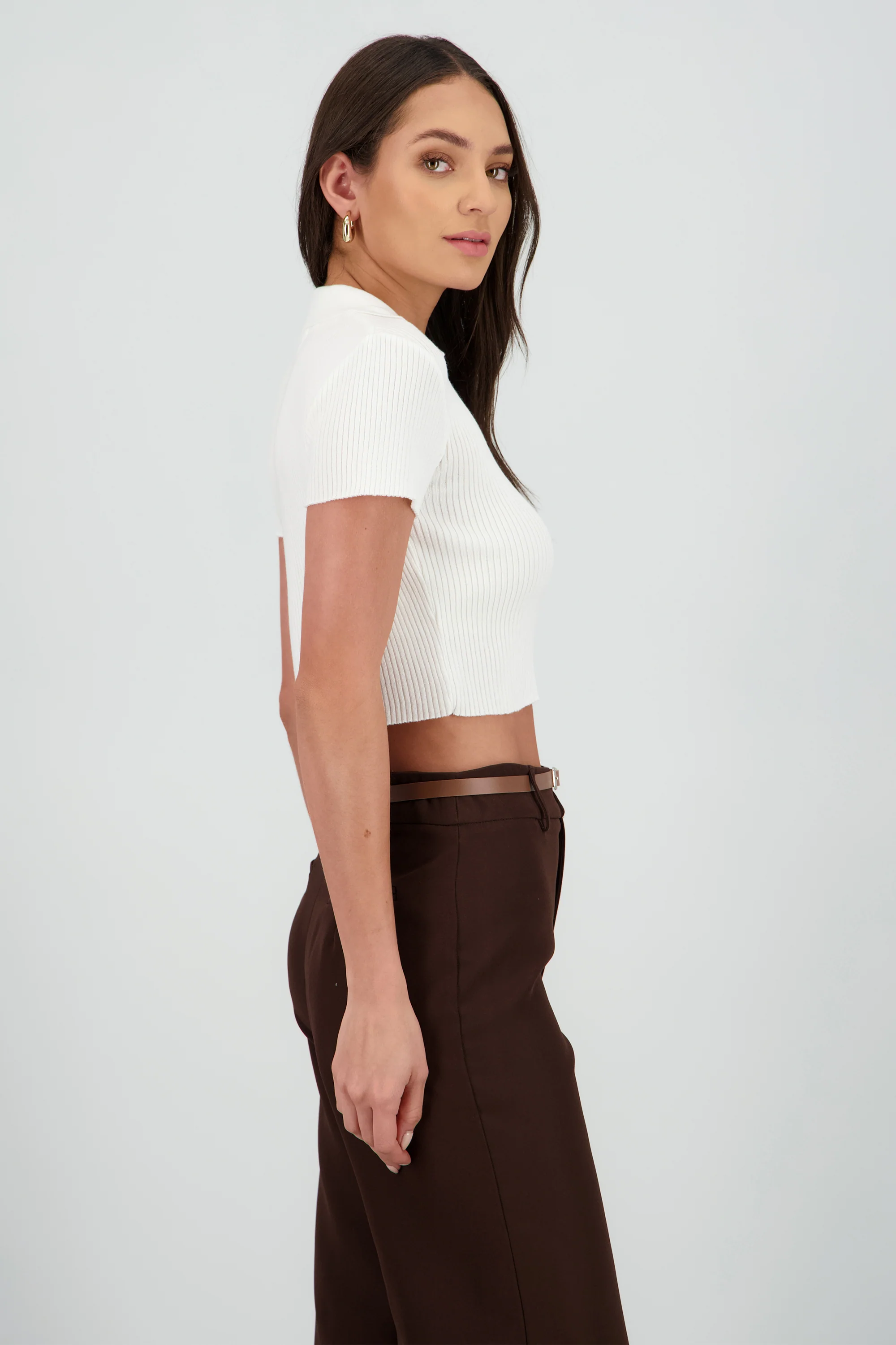Top polo liso tejido - Image 3