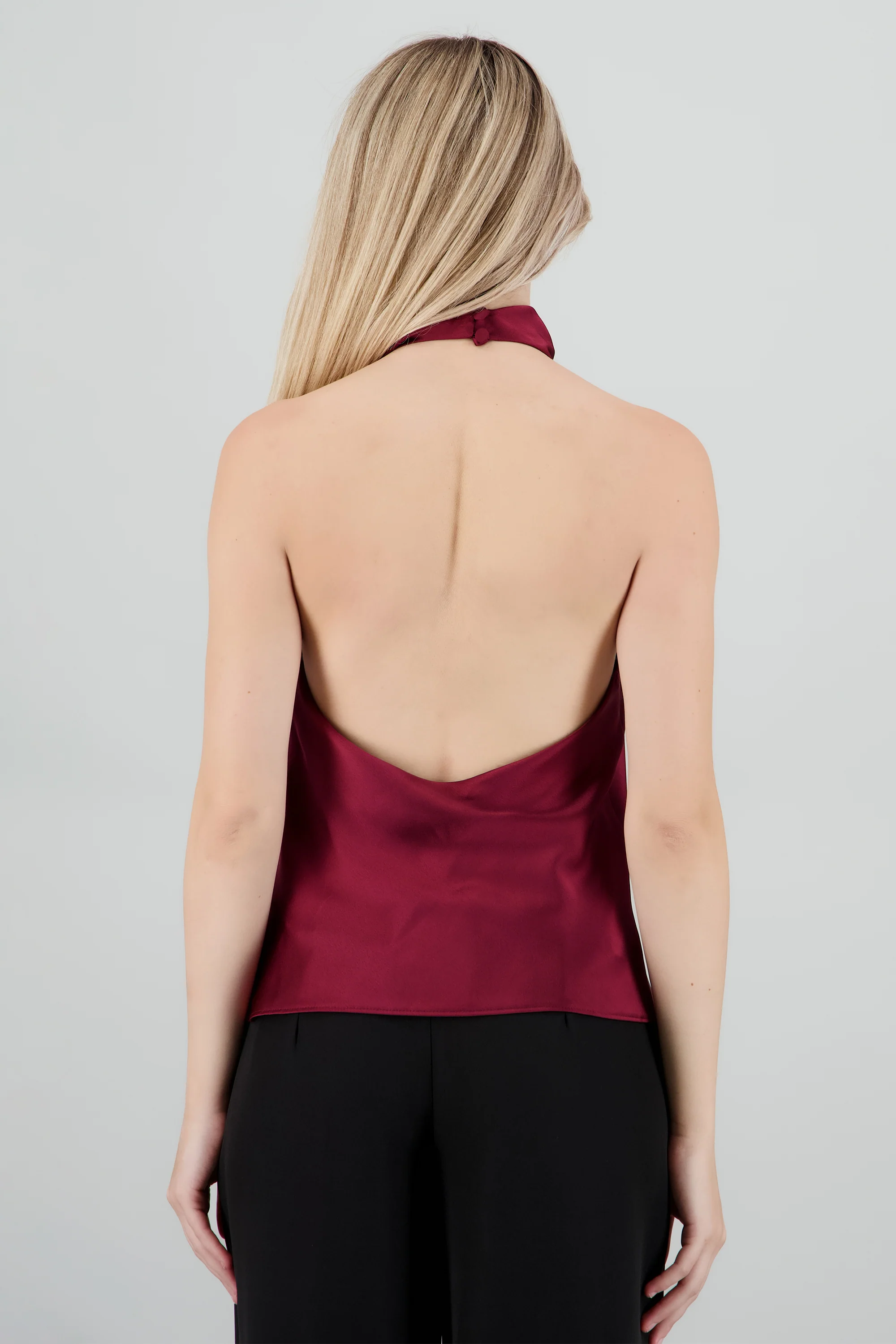 TOP SATIN CUELLO CASCADA ALTO HYPSTERS - Image 4