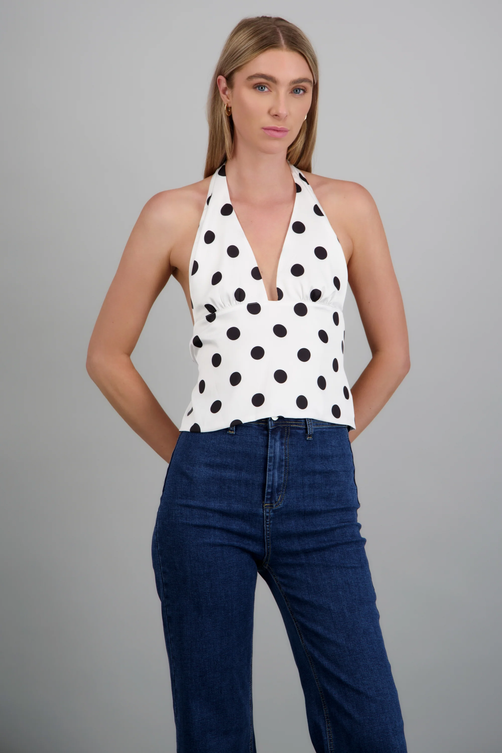 TOP SATINADO AMARRE ESPALDA POLKA DOTS HYPS - Image 2