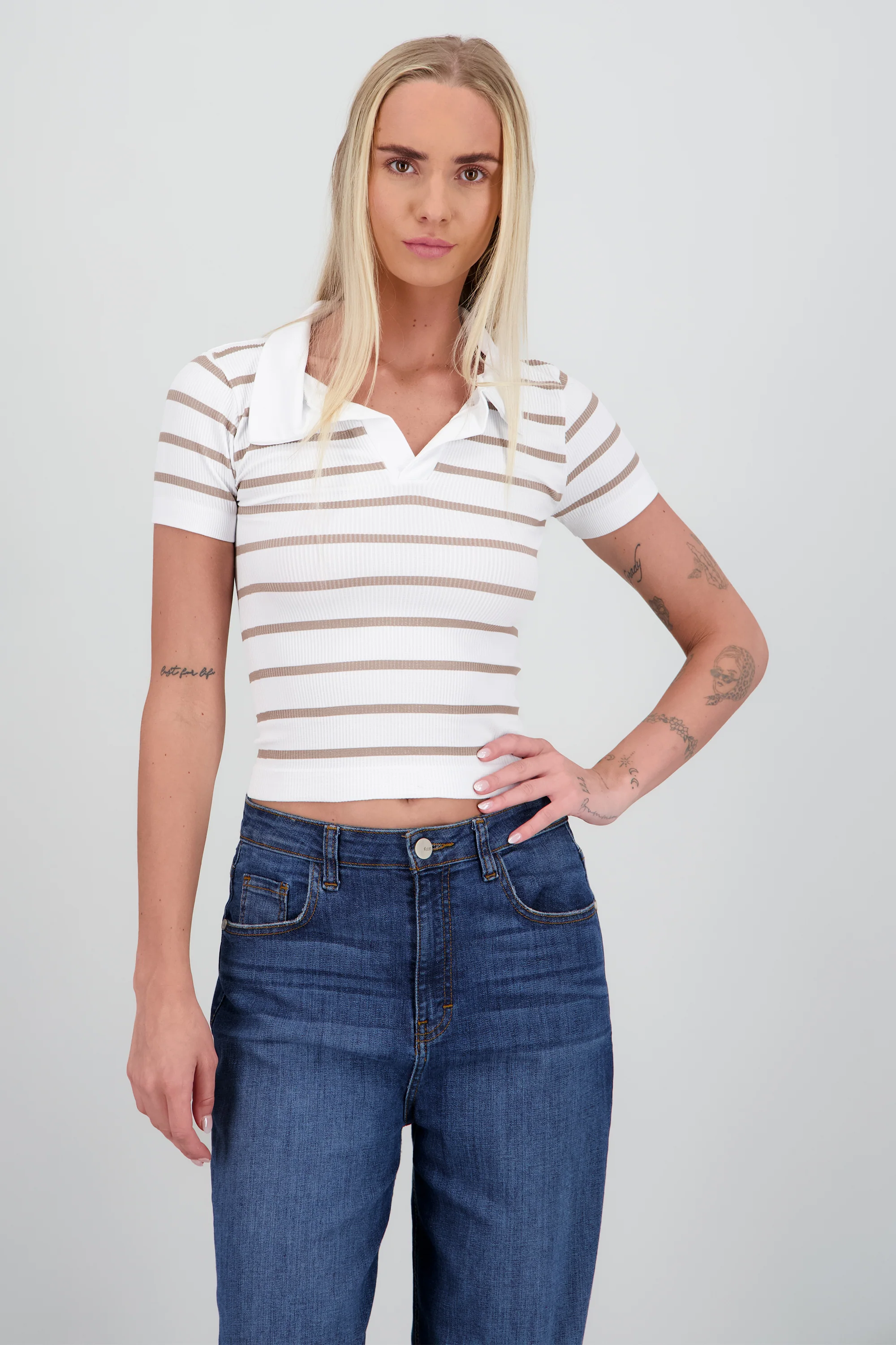 Top seamless rayas cuello polo - Image 2