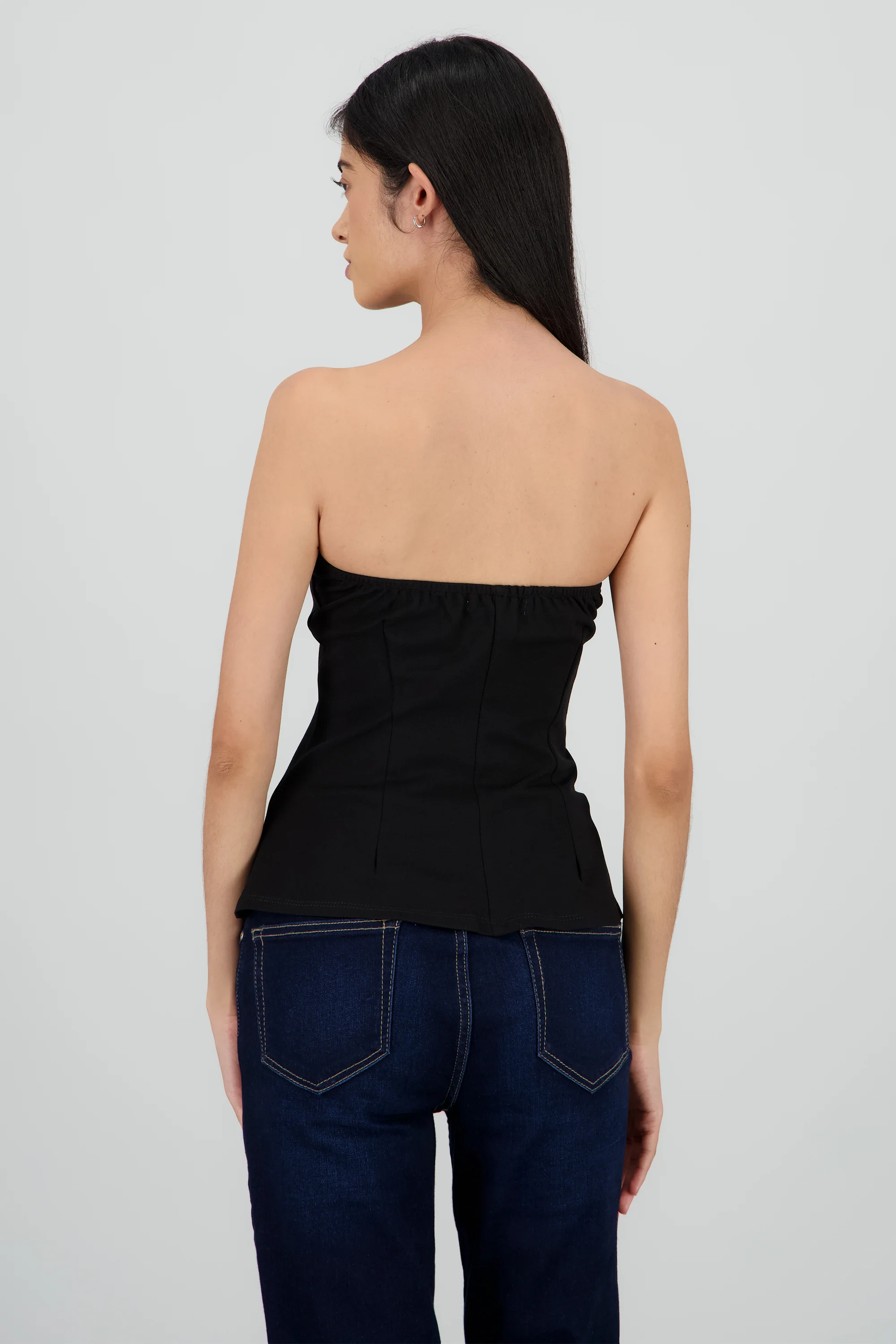 Top strapless con cortes - Image 4
