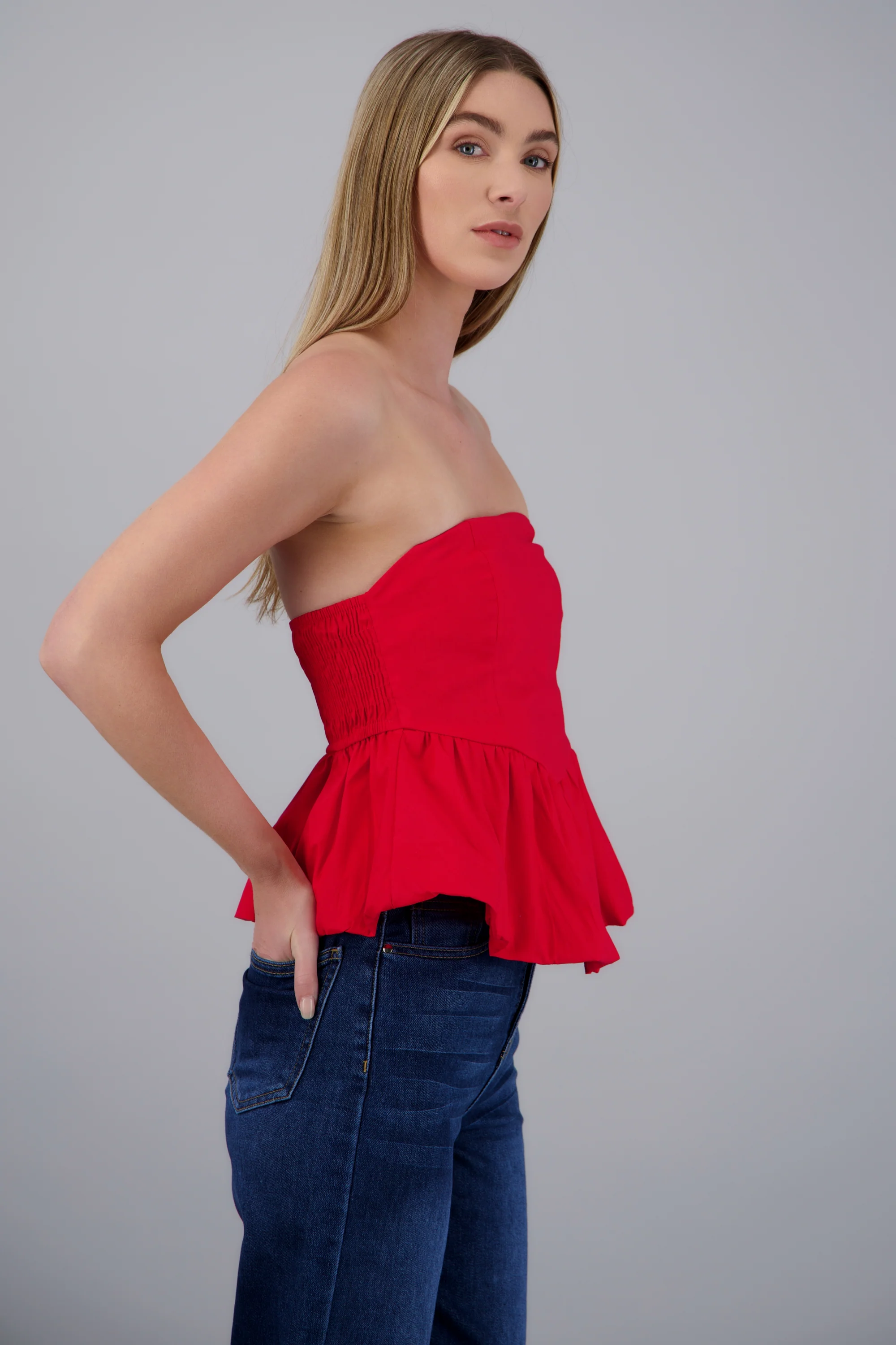 Top strapless detalle burbuja - Image 2