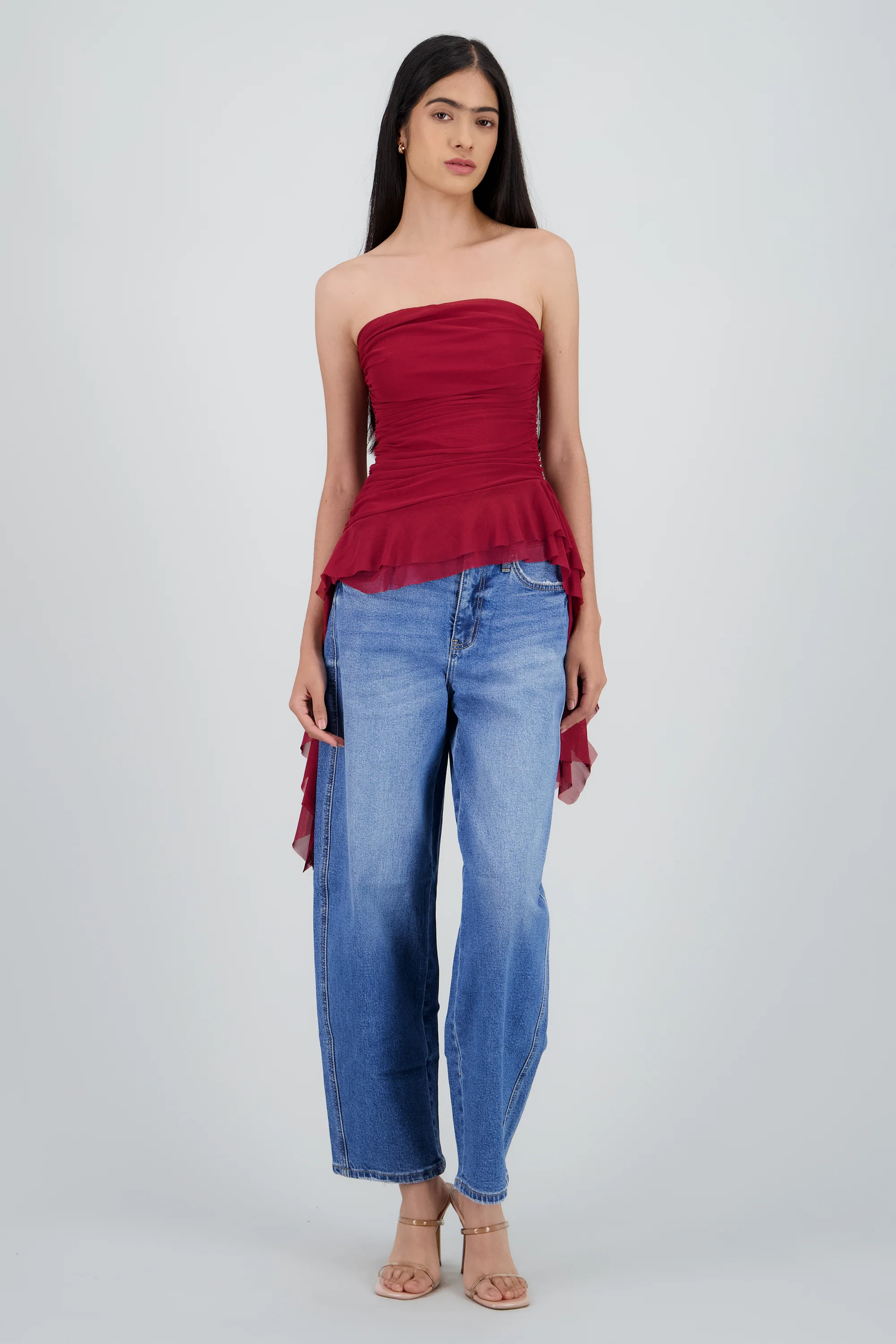 TOP STRAPLESS DRAPEADO