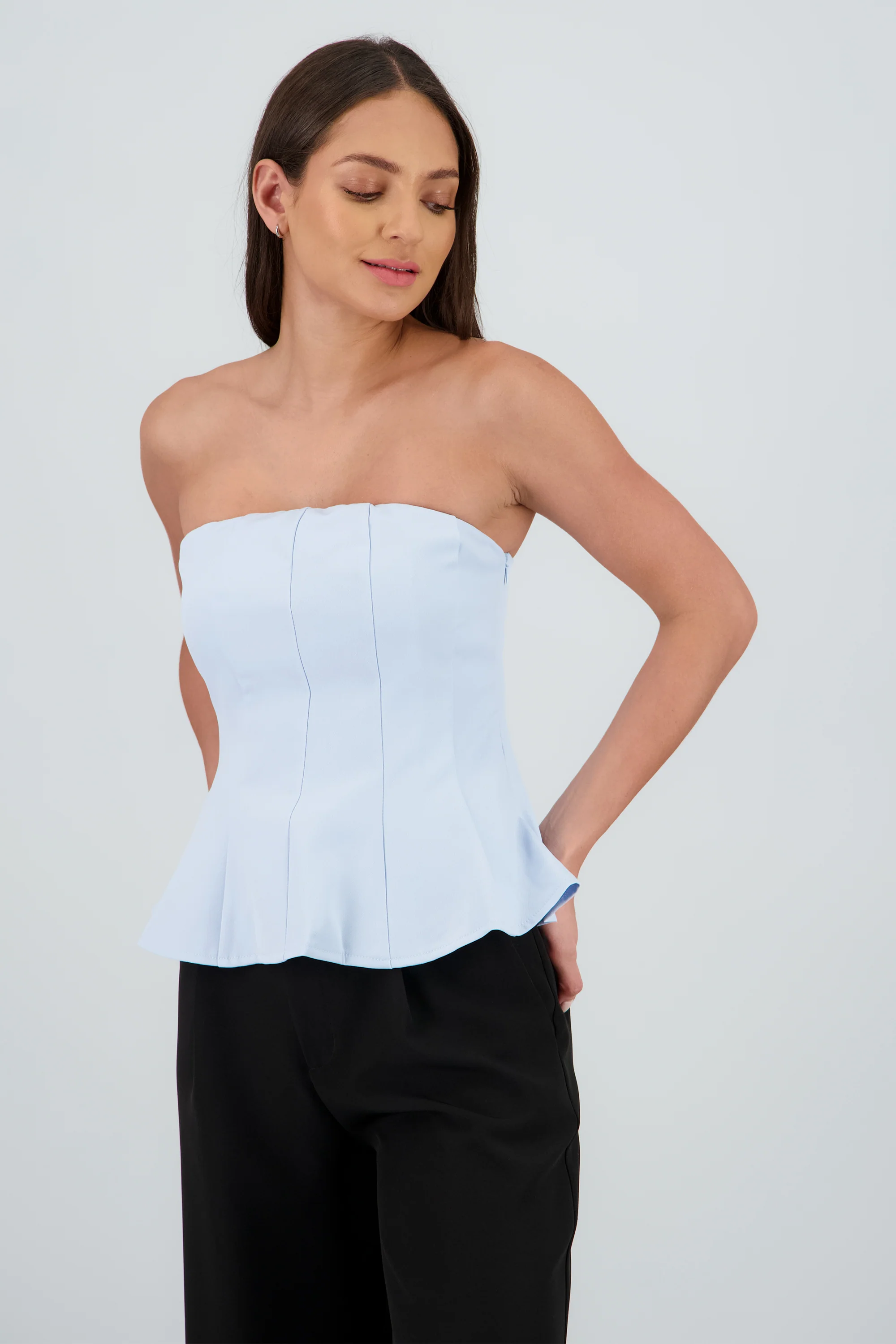 Top strapless peplum - Image 2