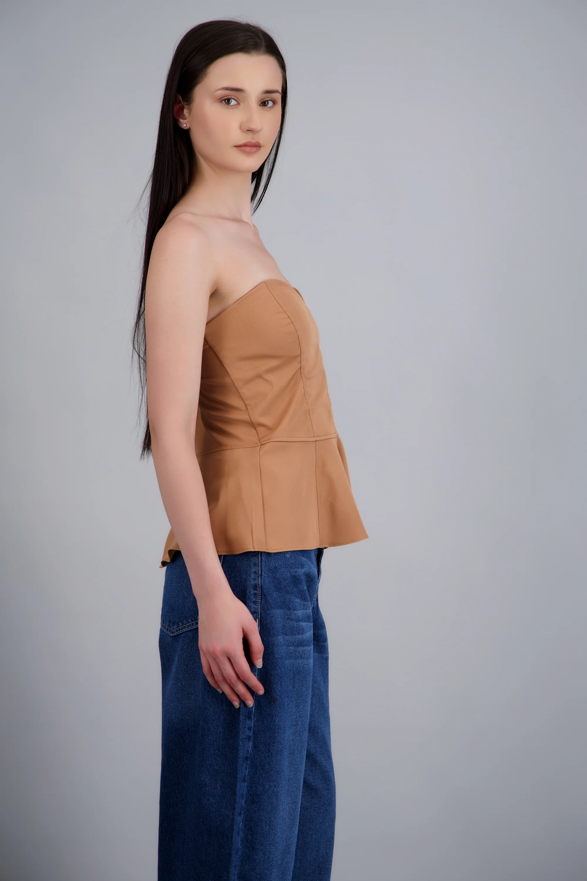 Top strapless peplum - Image 2